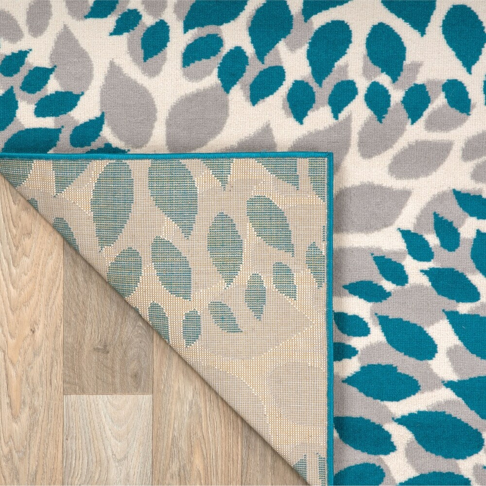 Tapis moderne à motifs floraux circulaires de la World Rug Gallery