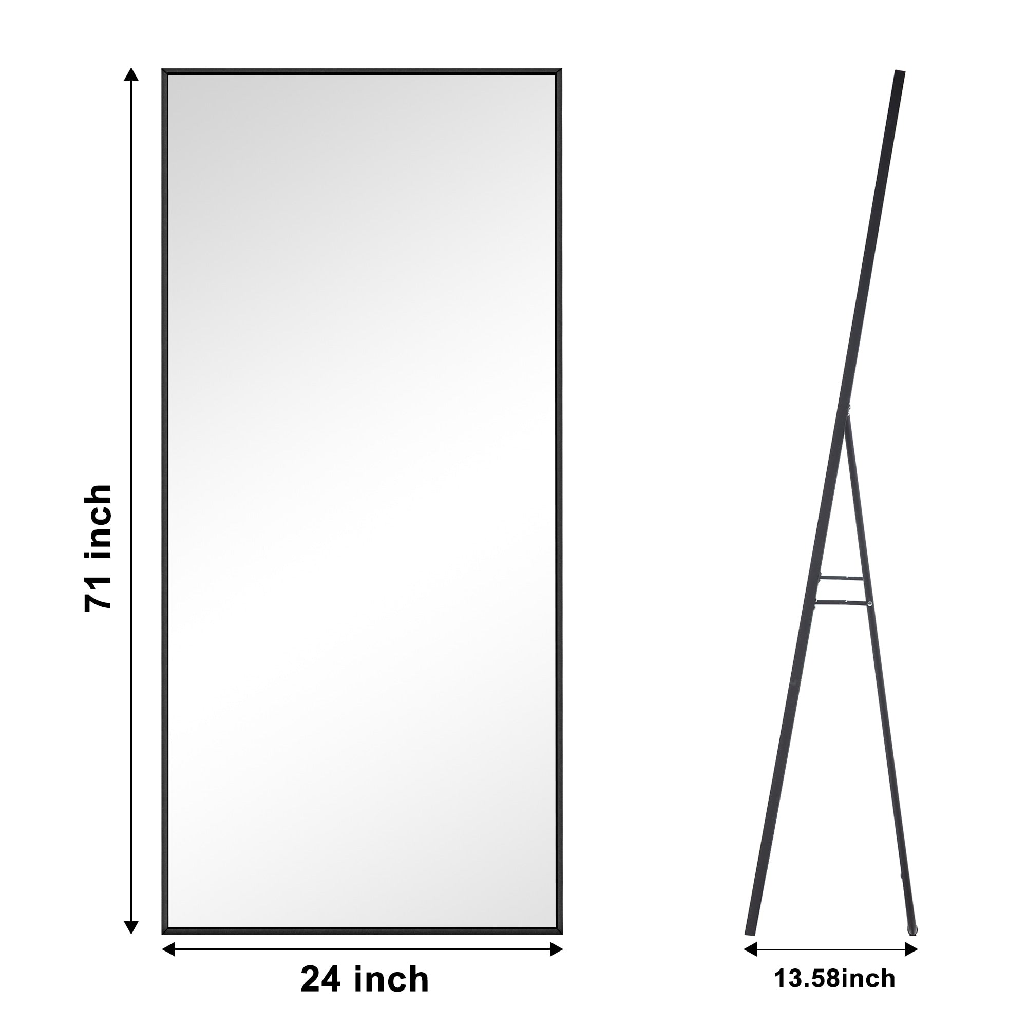Miroir de sol moderne pleine longueur Miroir autoportant