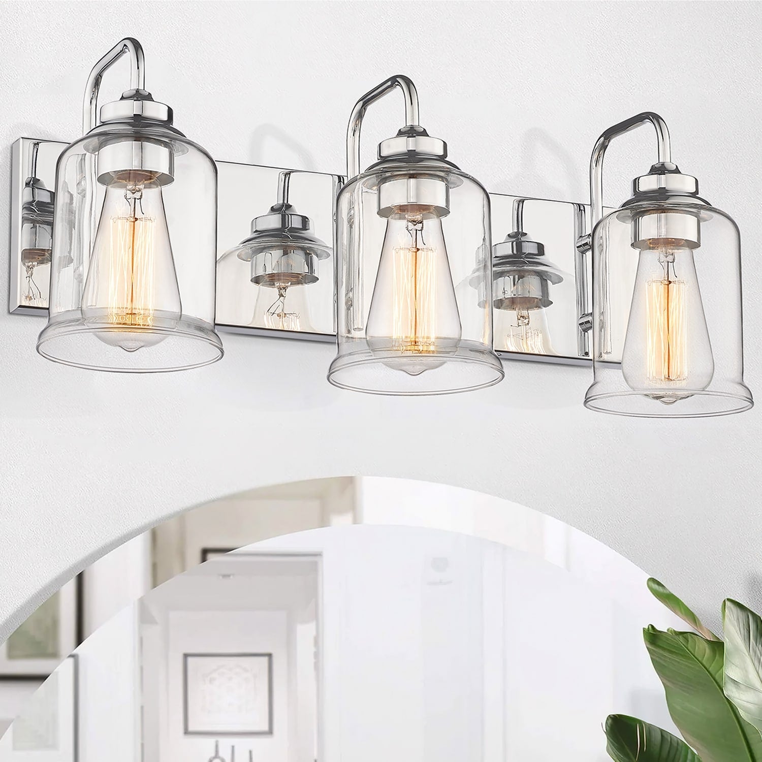 Éclairage de vanité moderne à 3, 4, 5 ou 6 lumières pour miroir de salle de bain