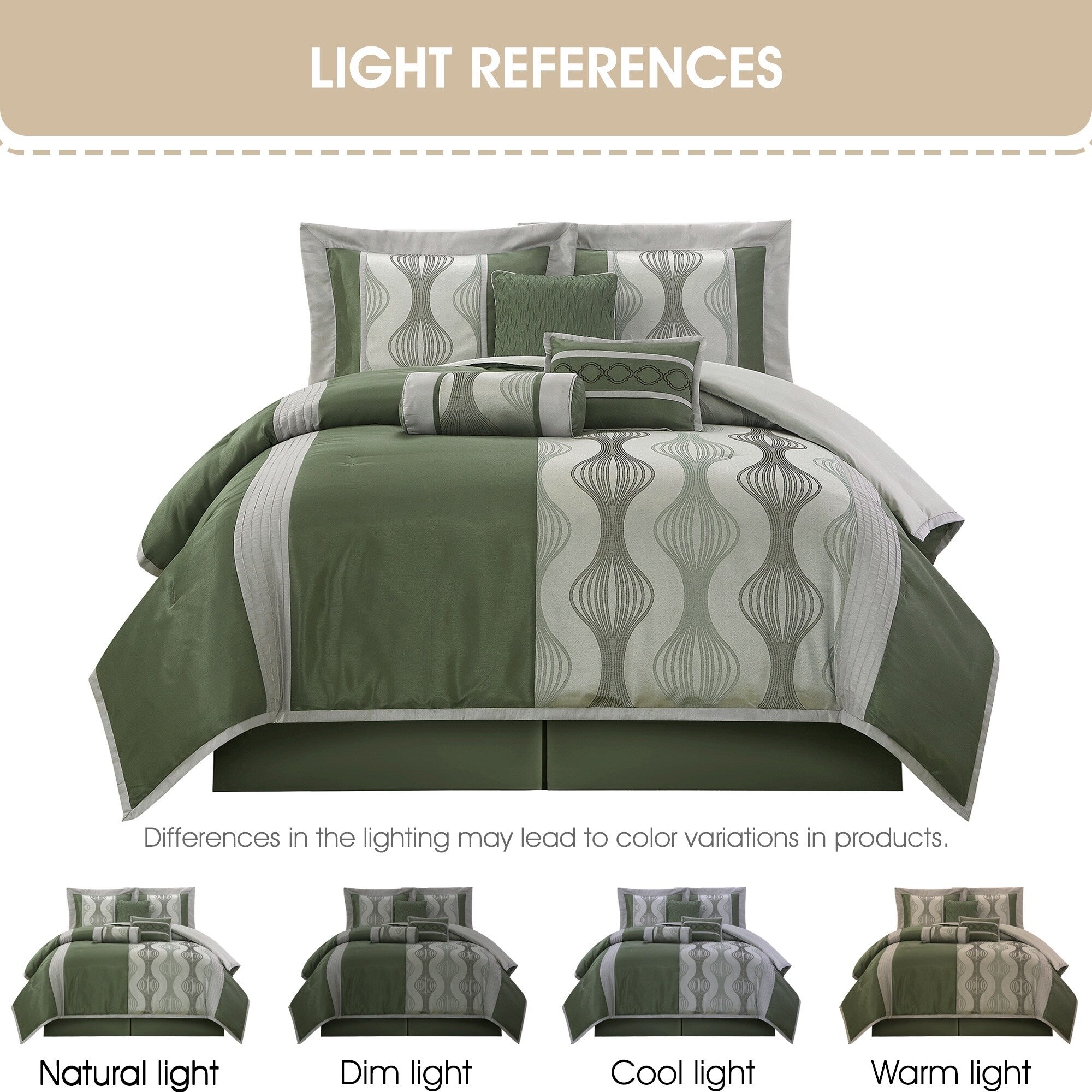 Nanshing Daniella 7-Piece Modern Geometric Comforter Set