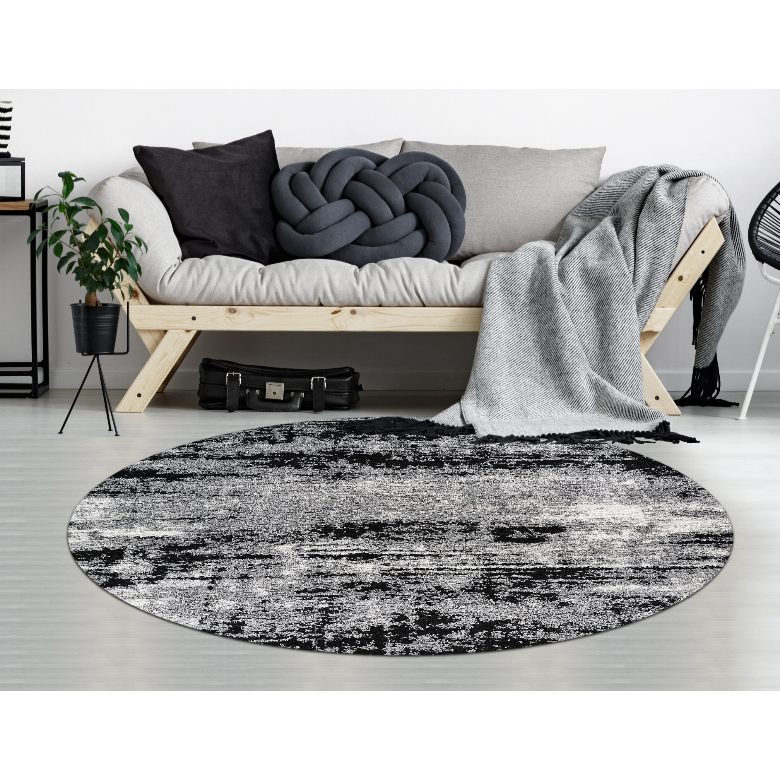 Noori Rug Lux Madison Tapis à poils longs abstrait 5,1 cm