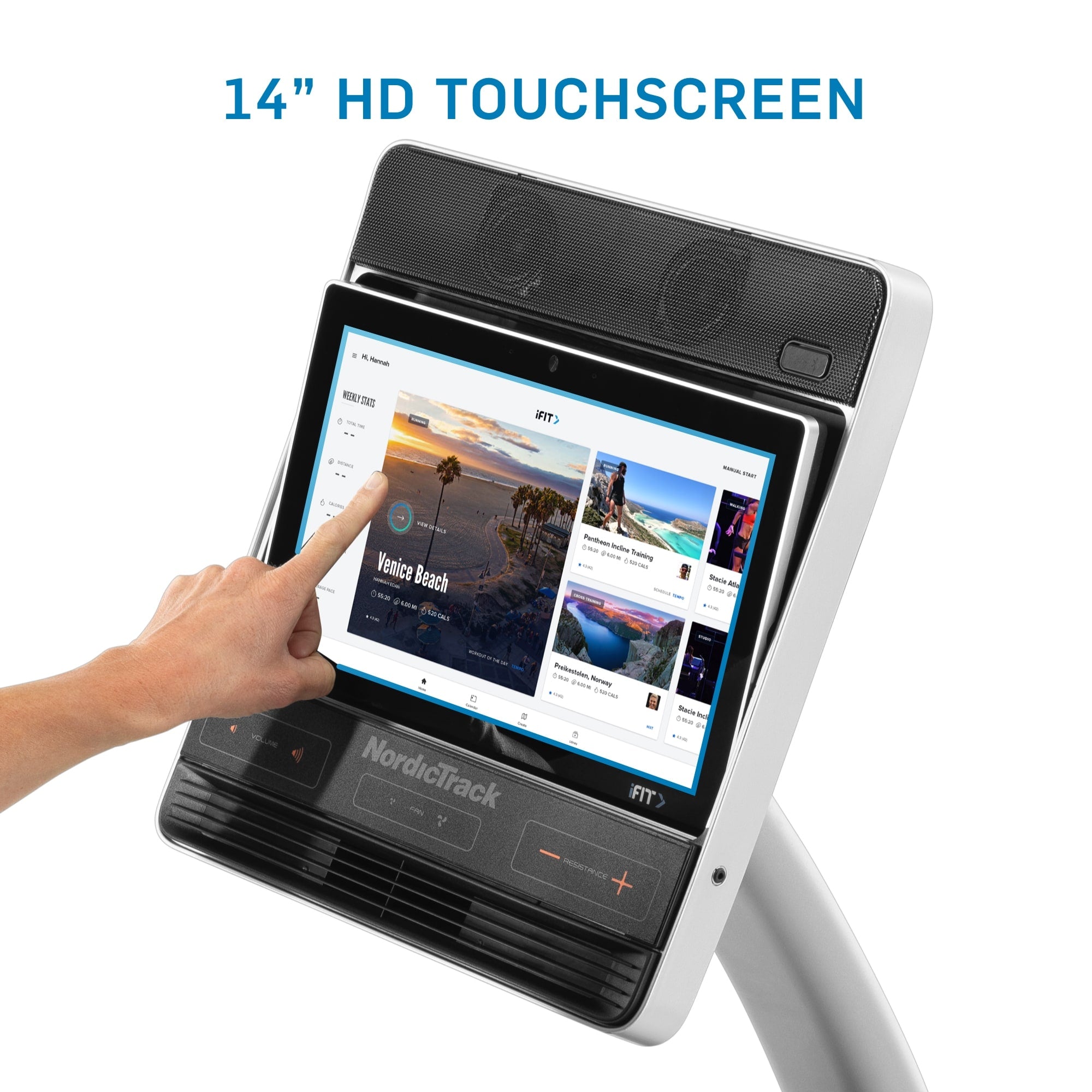 NordicTrack Commercial Series R35 ; vélo d'exercice allongé compatible iFIT avec écran tactile 14 pouces