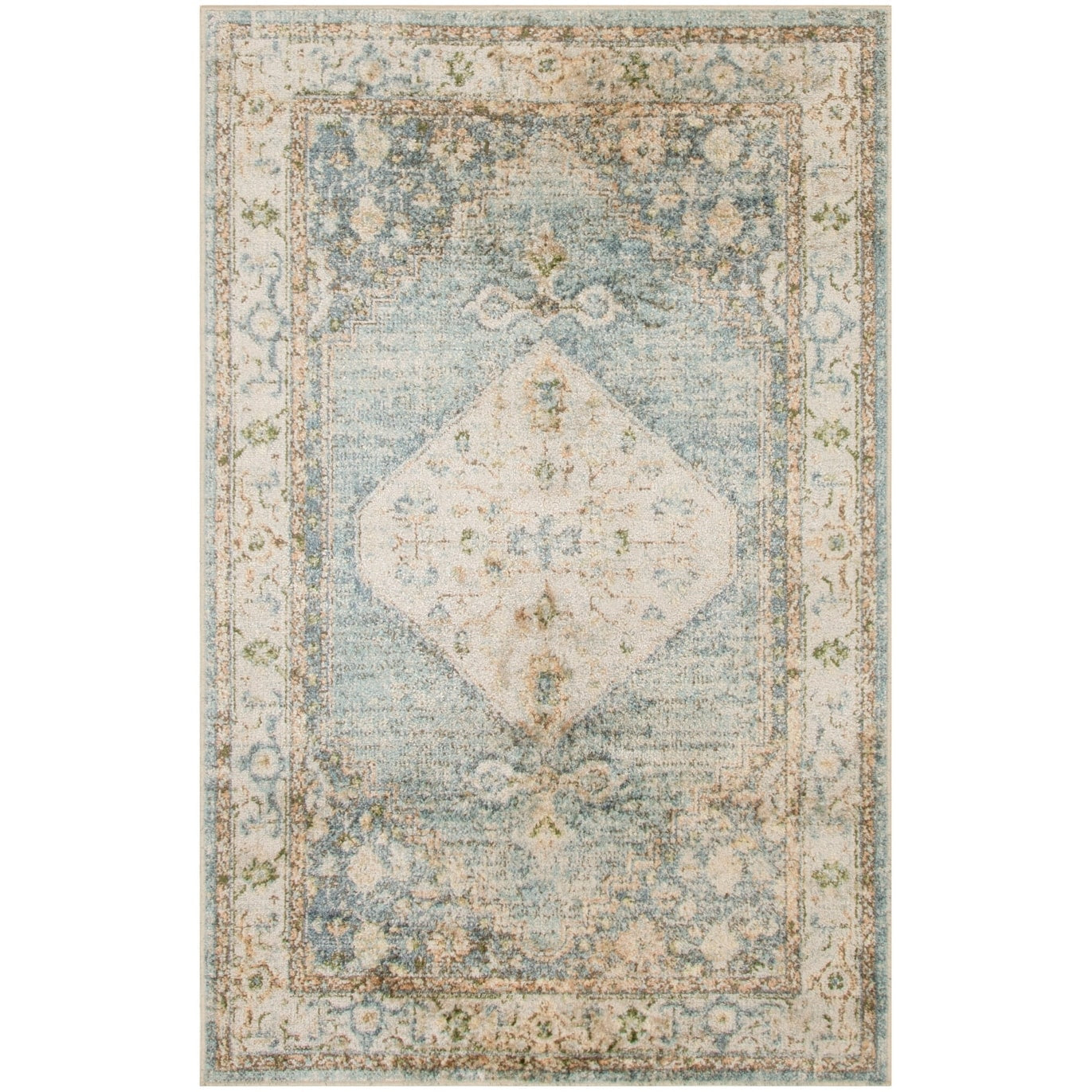 Tapis persan vieilli Nourison Abby lavable en machine pour l'intérieur uniquement