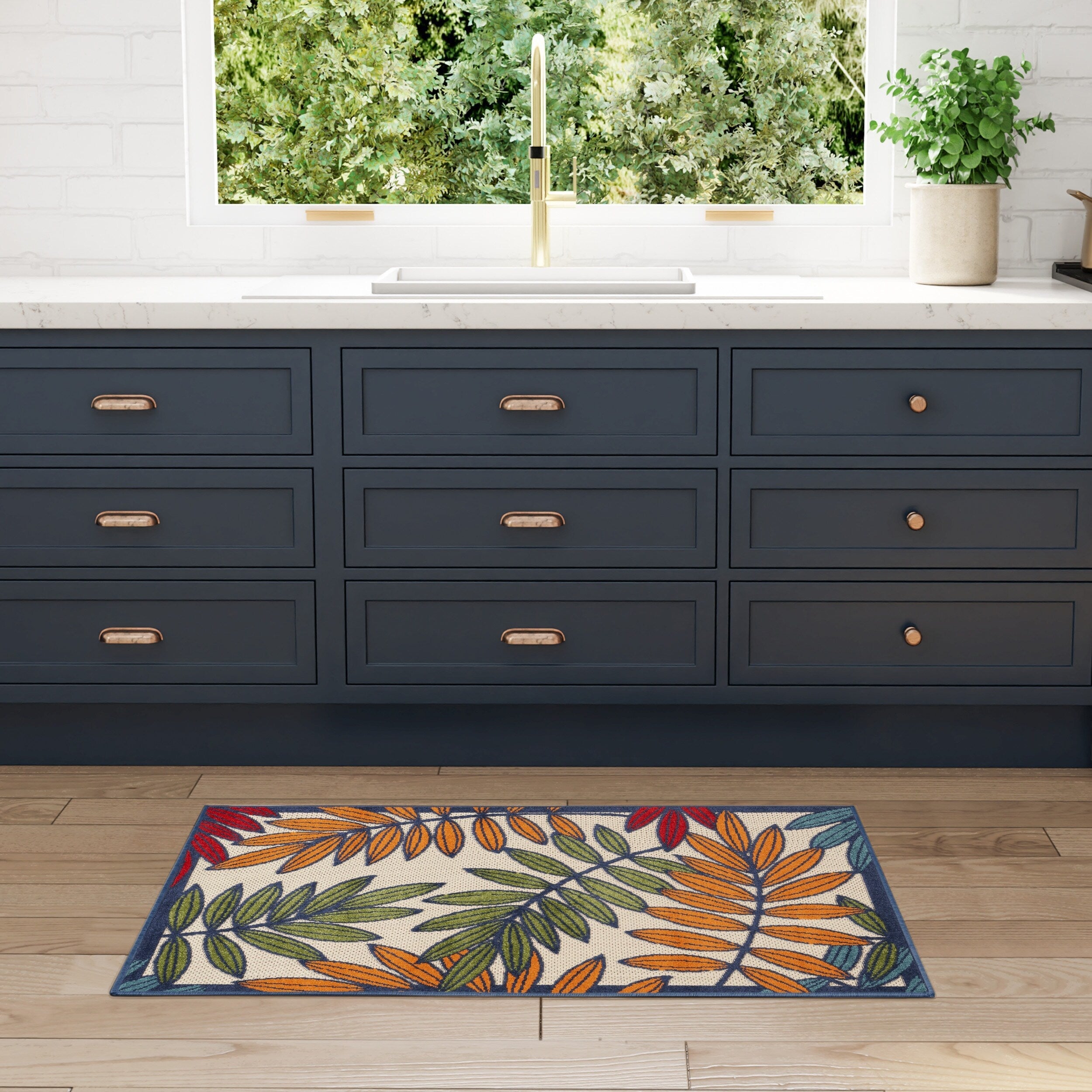 Tapis floral d'intérieur/extérieur Nourison Alice