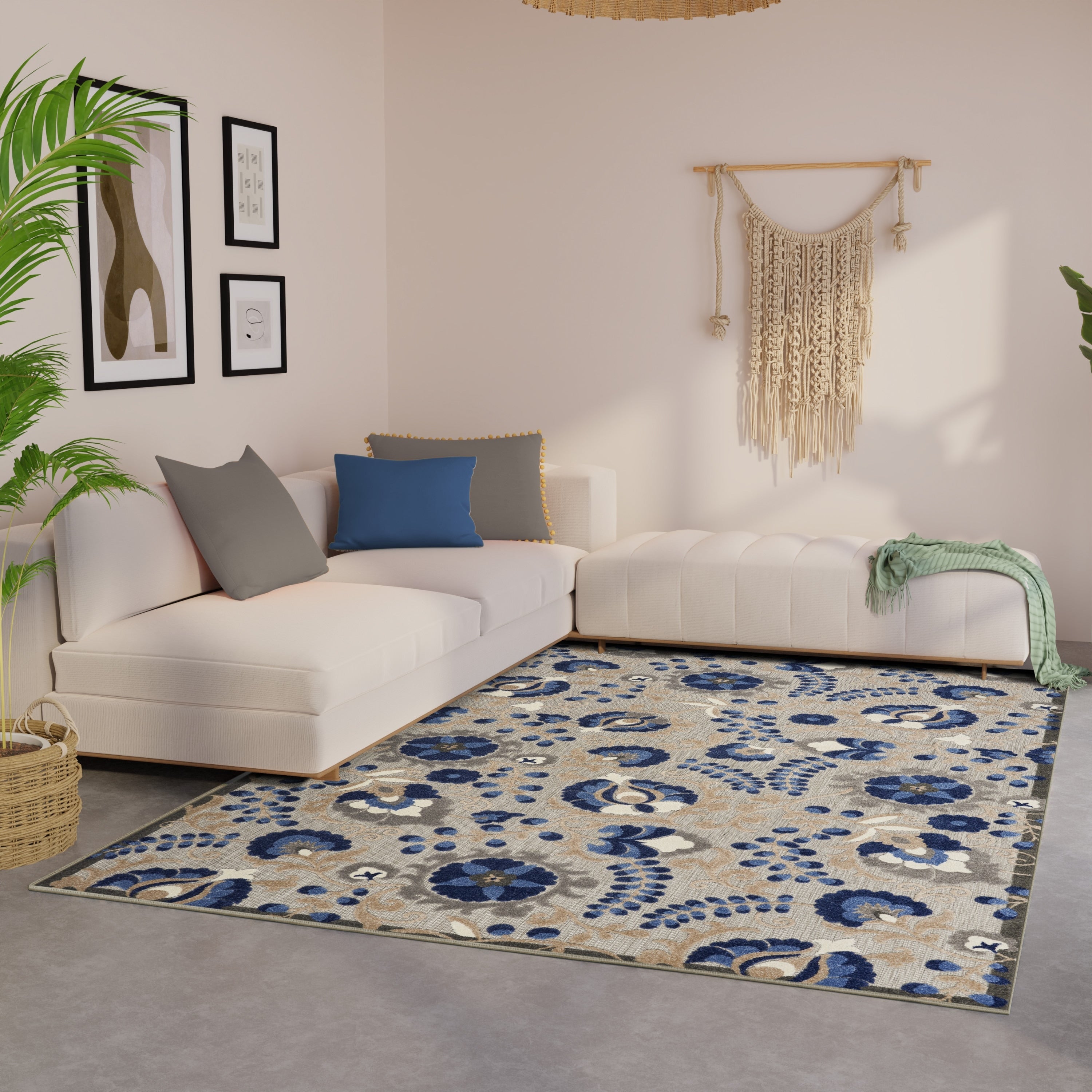 Tapis floral d'intérieur/extérieur Nourison Alice