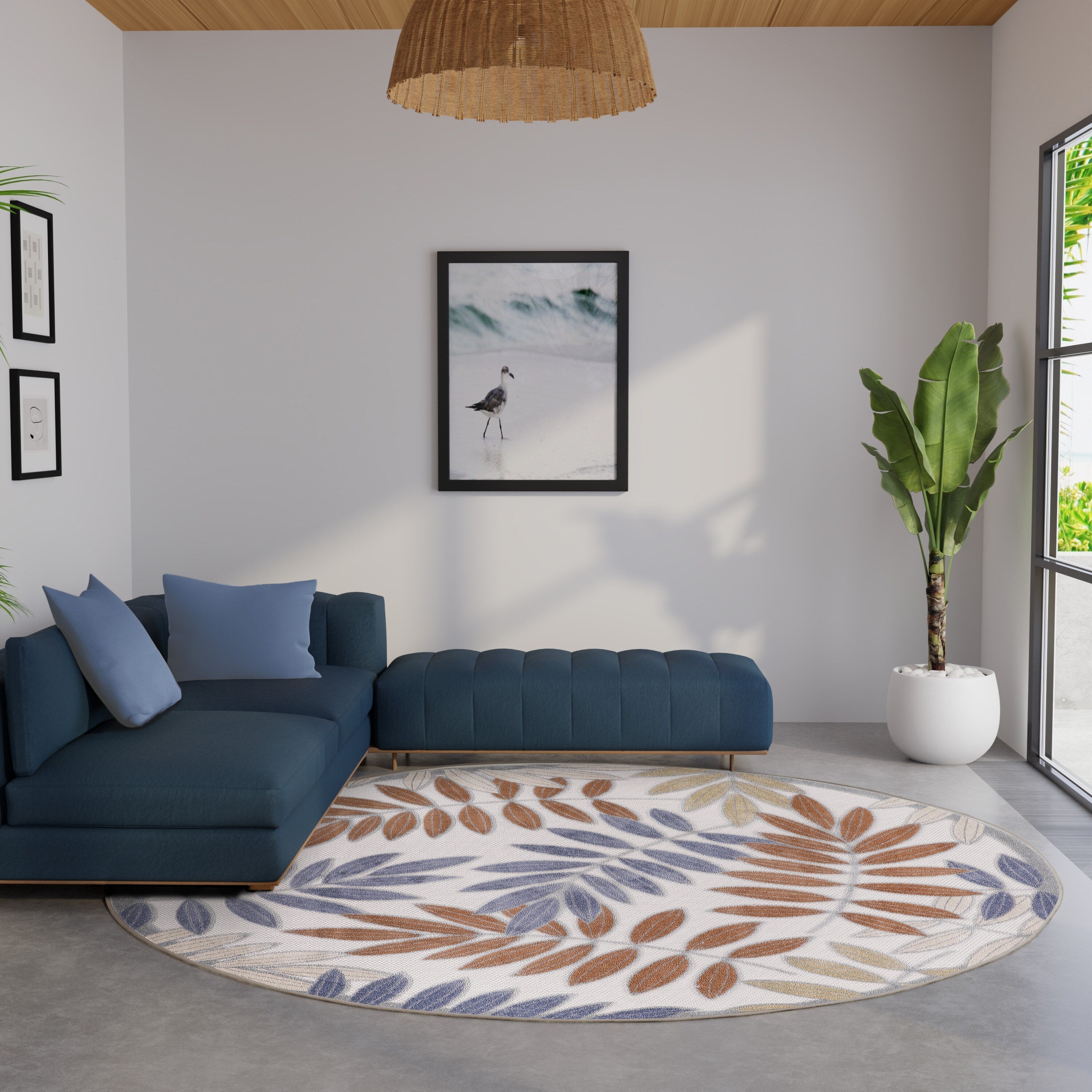 Tapis floral d'intérieur/extérieur Nourison Alice