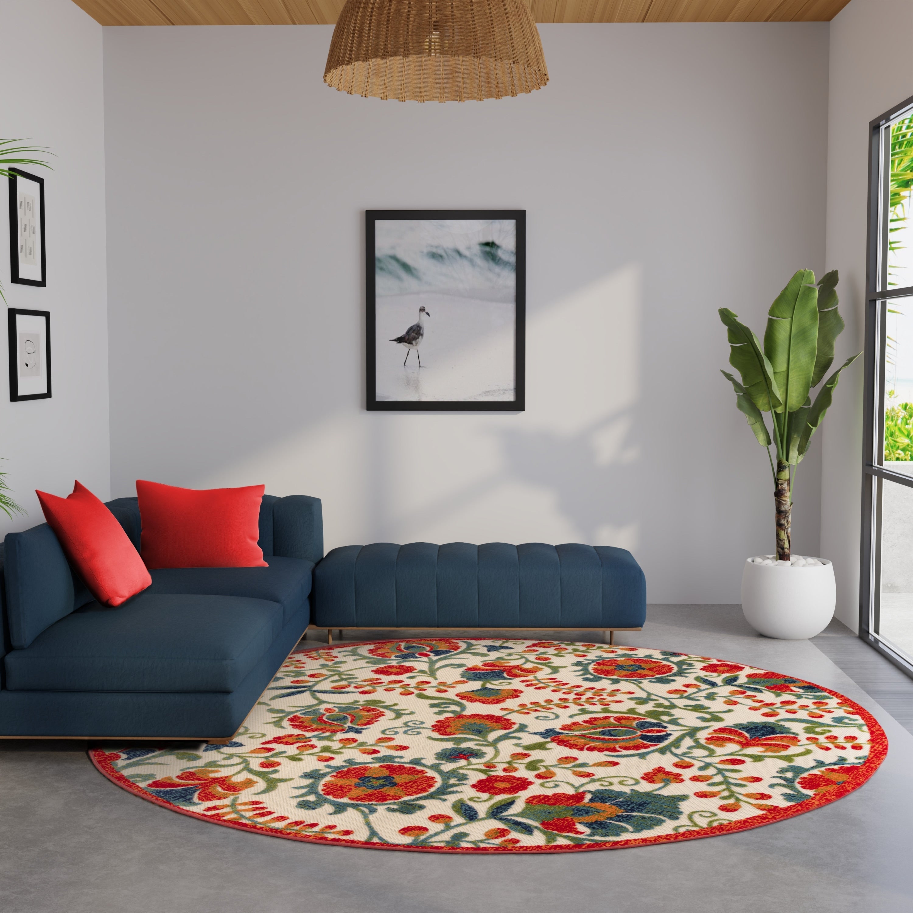 Tapis floral d'intérieur/extérieur Nourison Alice