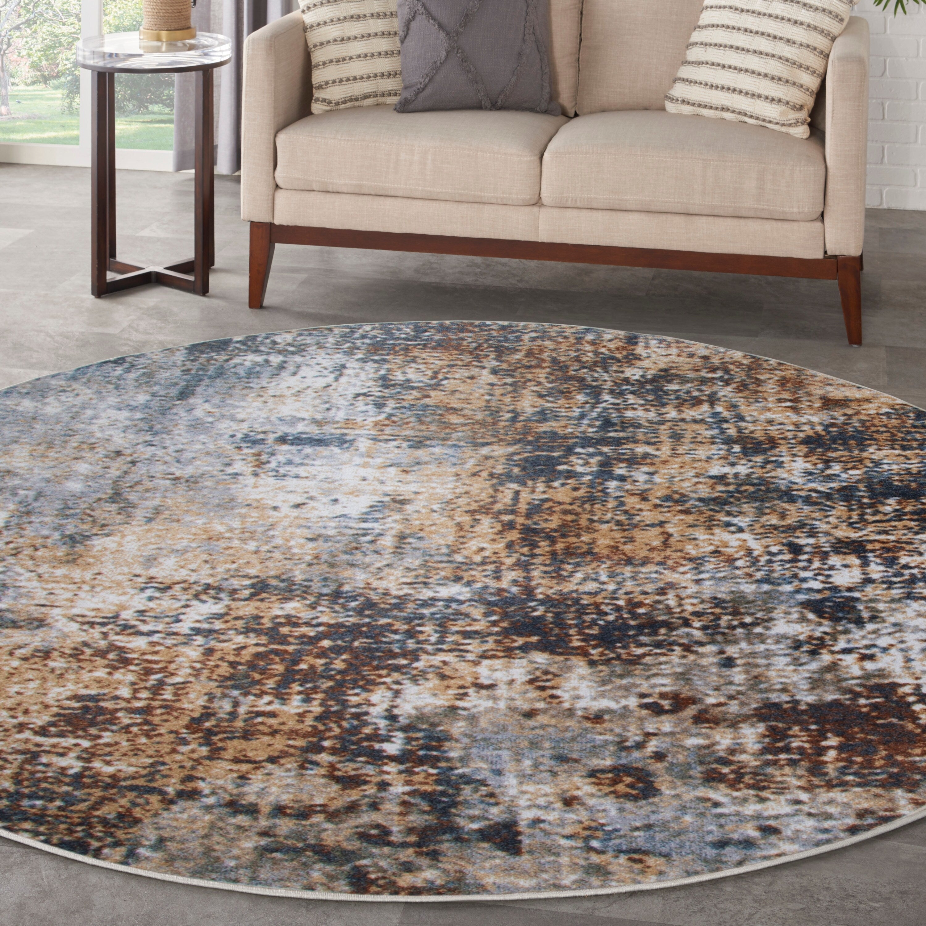 Tapis abstrait lavable en machine Nourison Astra