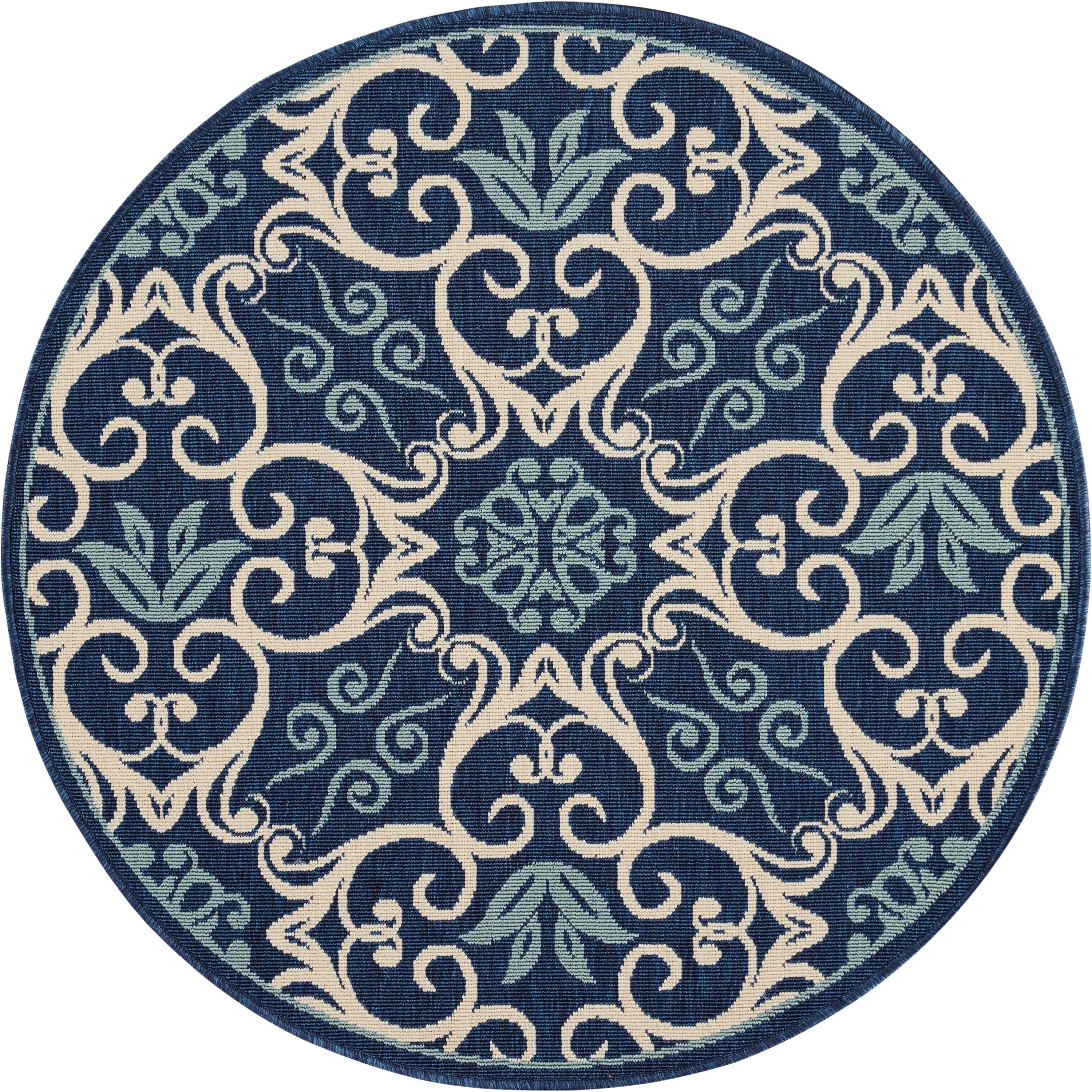 Tapis d'intérieur/extérieur géométrique floral des Caraïbes Nourison