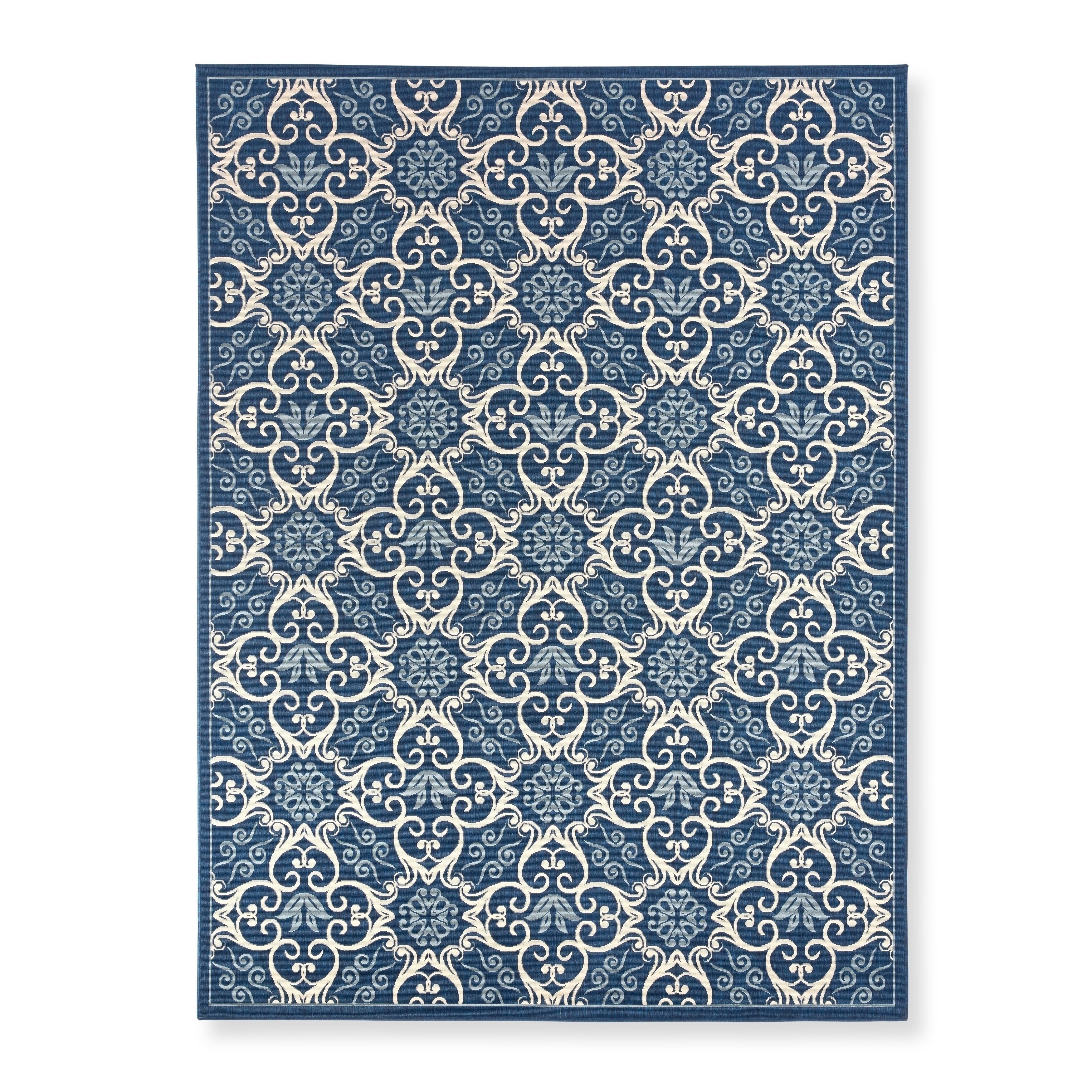 Tapis d'intérieur/extérieur géométrique floral des Caraïbes Nourison