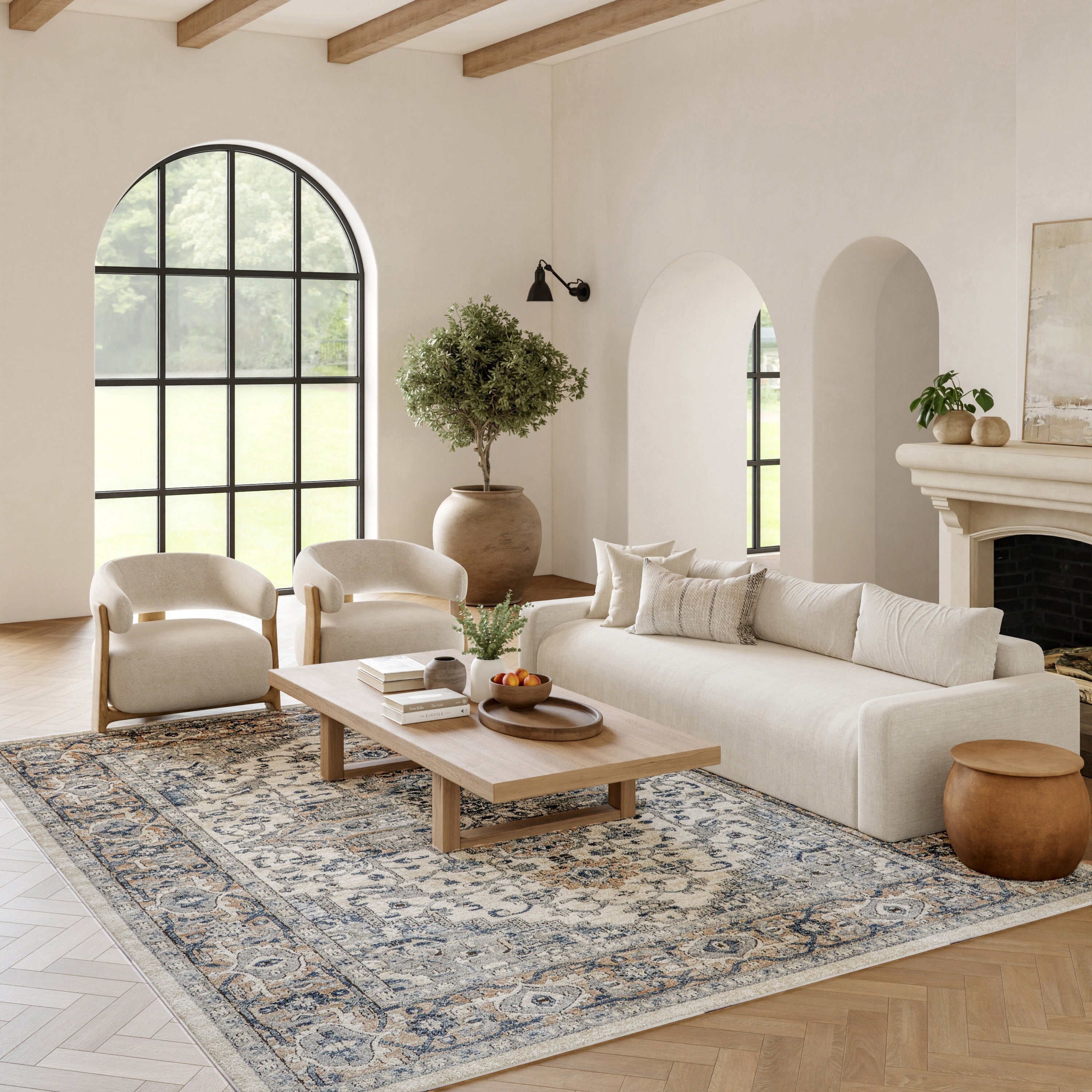 Tapis médaillon persan classique Nourison Concerto.