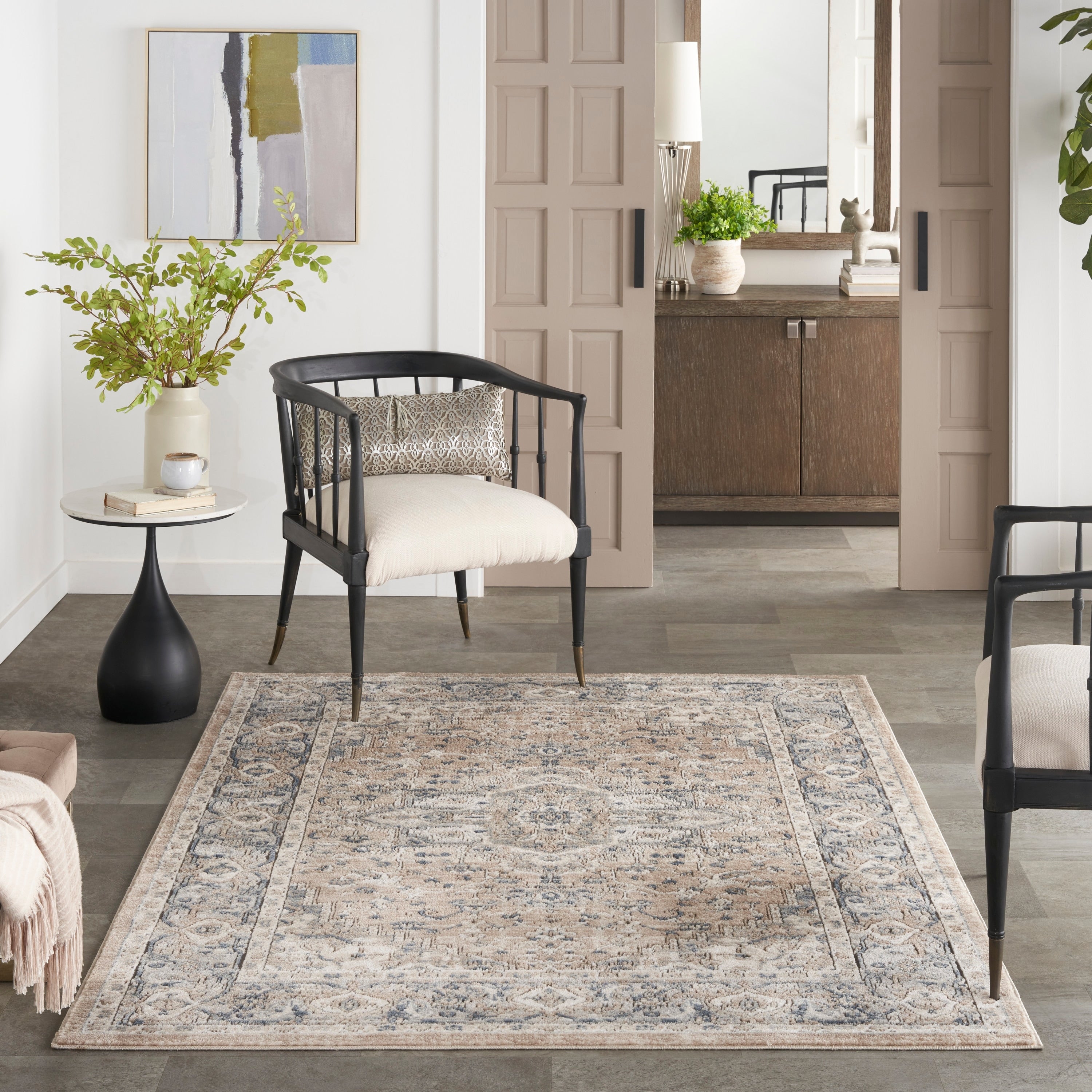 Tapis médaillon persan classique Nourison Concerto.