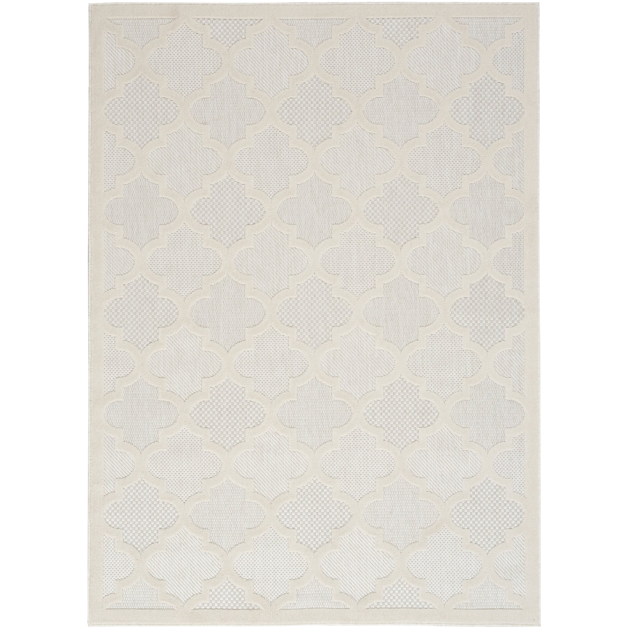 Tapis marocain en treillis Nourison, facile d'entretien, pour intérieur et extérieur
