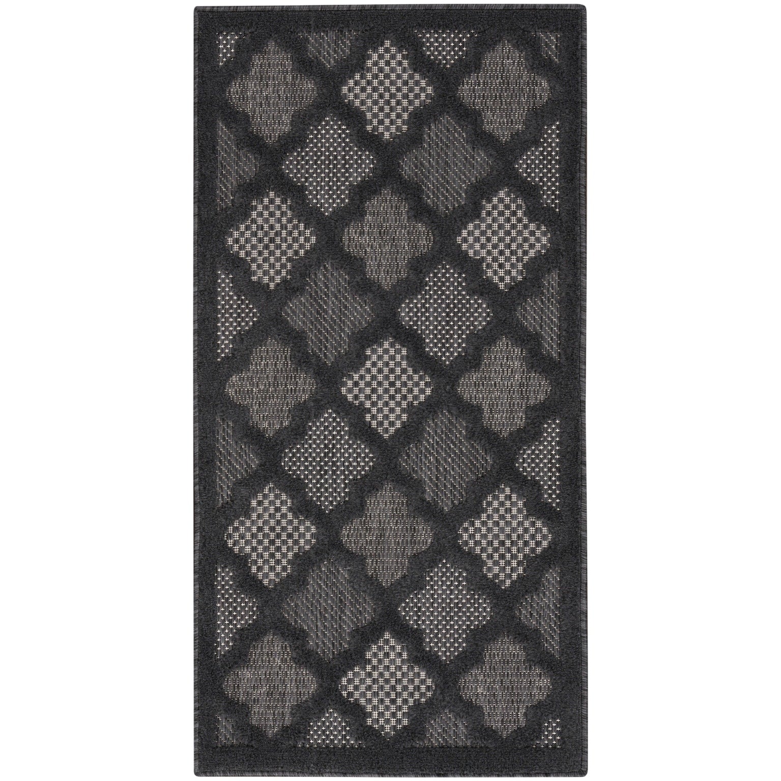 Tapis marocain en treillis Nourison, facile d'entretien, pour intérieur et extérieur