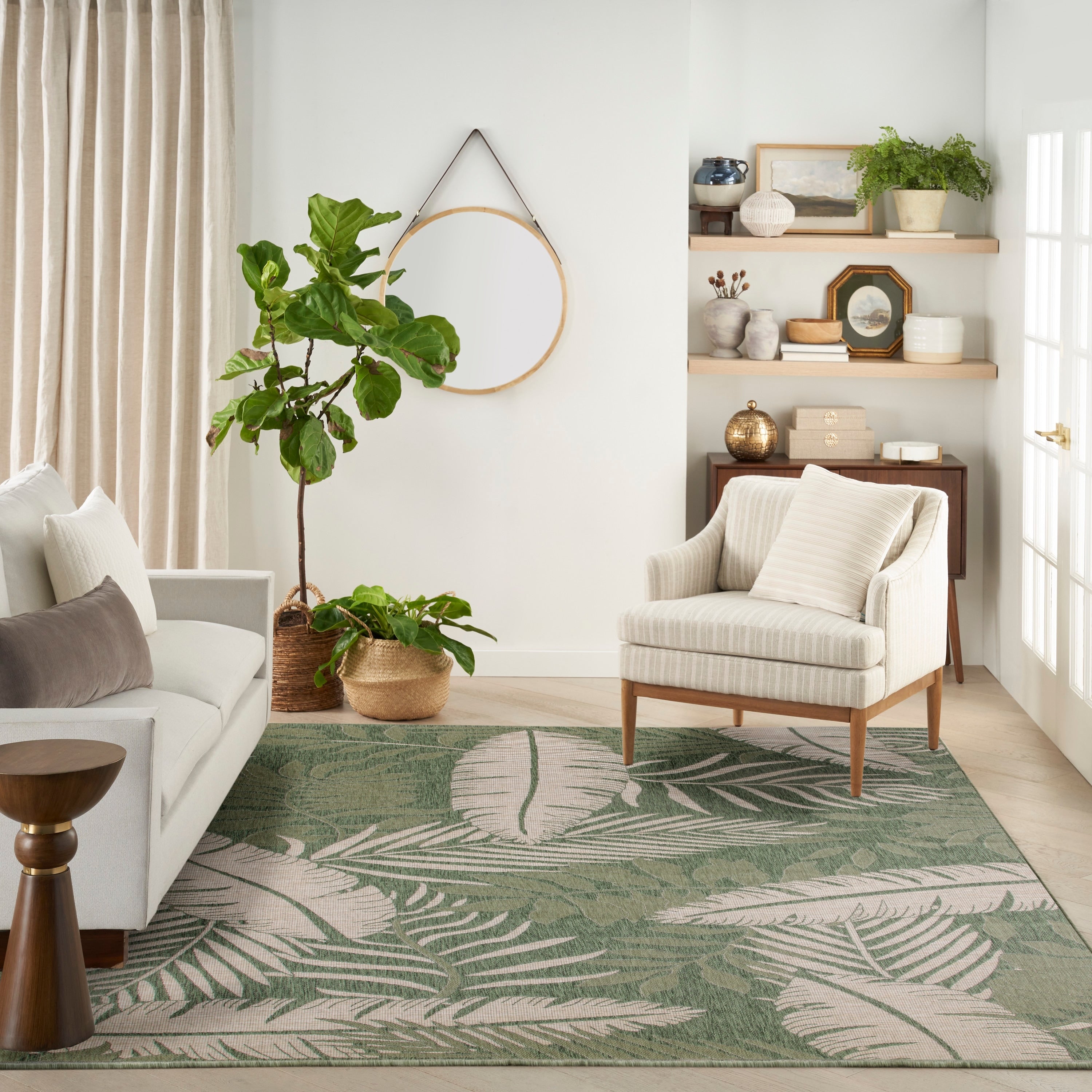 Tapis d'intérieur/extérieur nature Nourison Garden Oasis