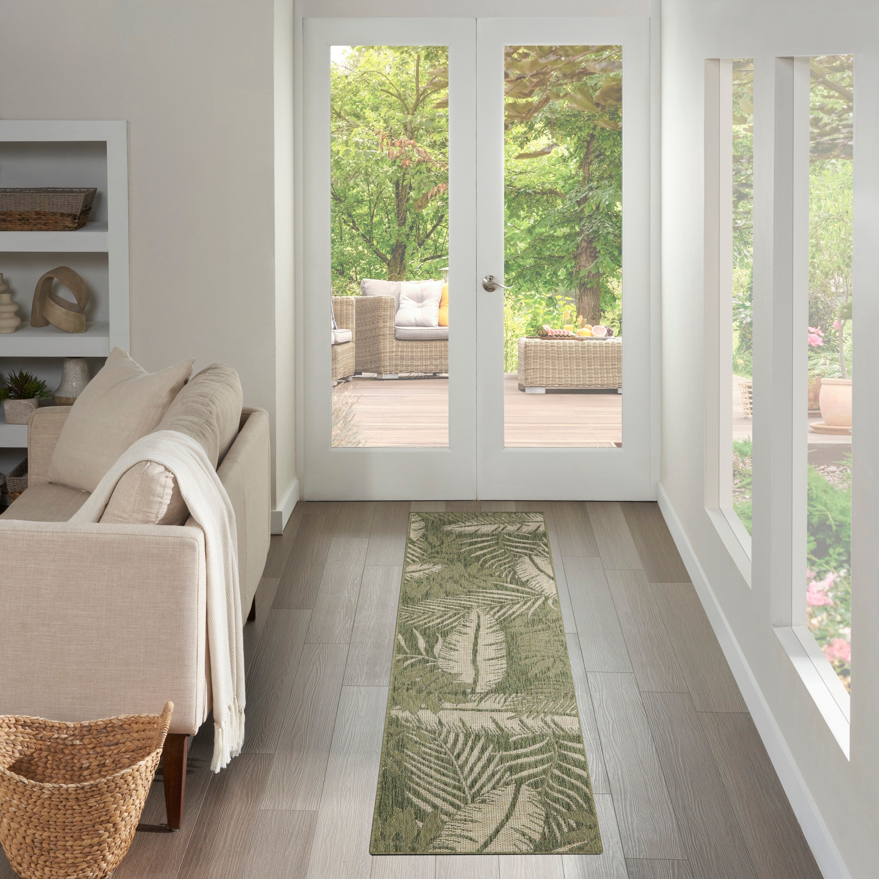 Tapis d'intérieur/extérieur nature Nourison Garden Oasis