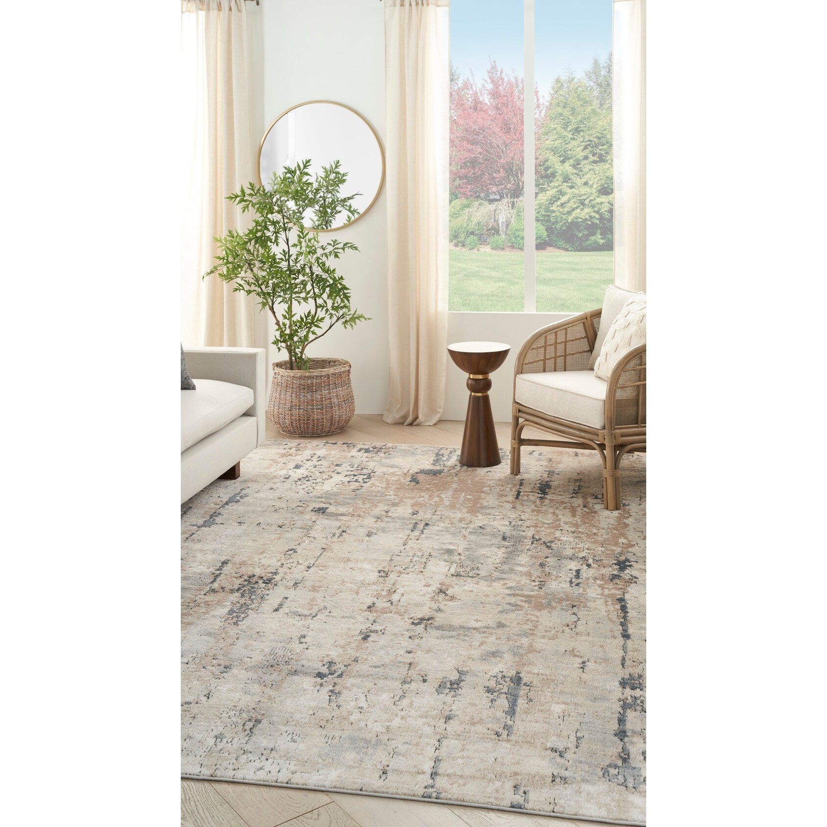 Tapis abstrait d'intérieur Nourison Quarry