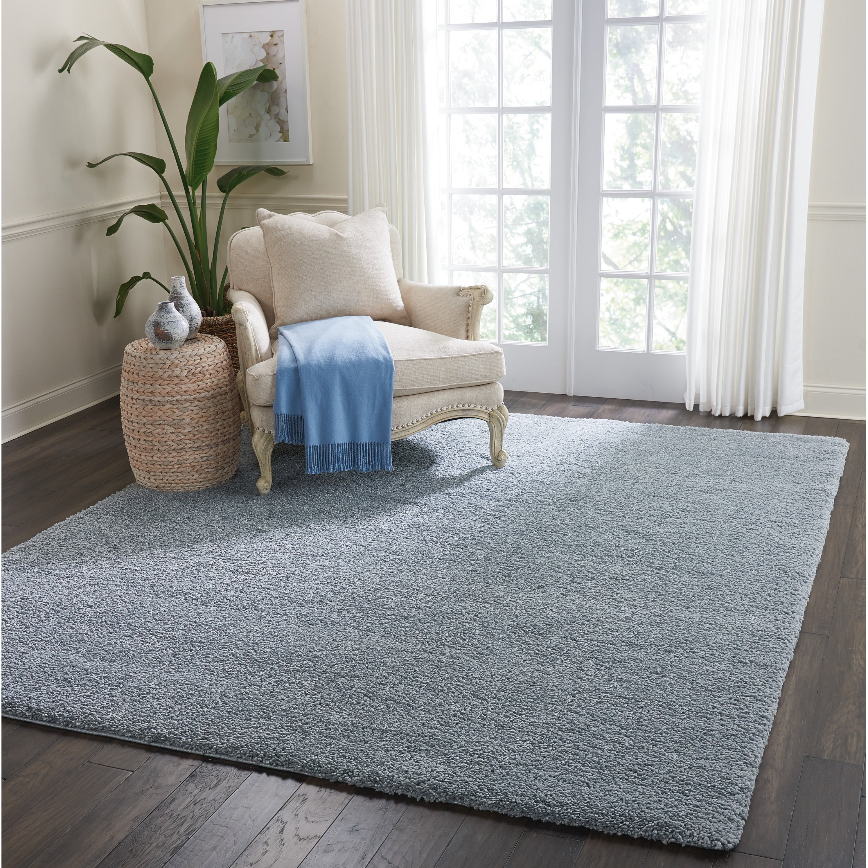 Tapis moderne en peluche solide Nourison Malibu Shag