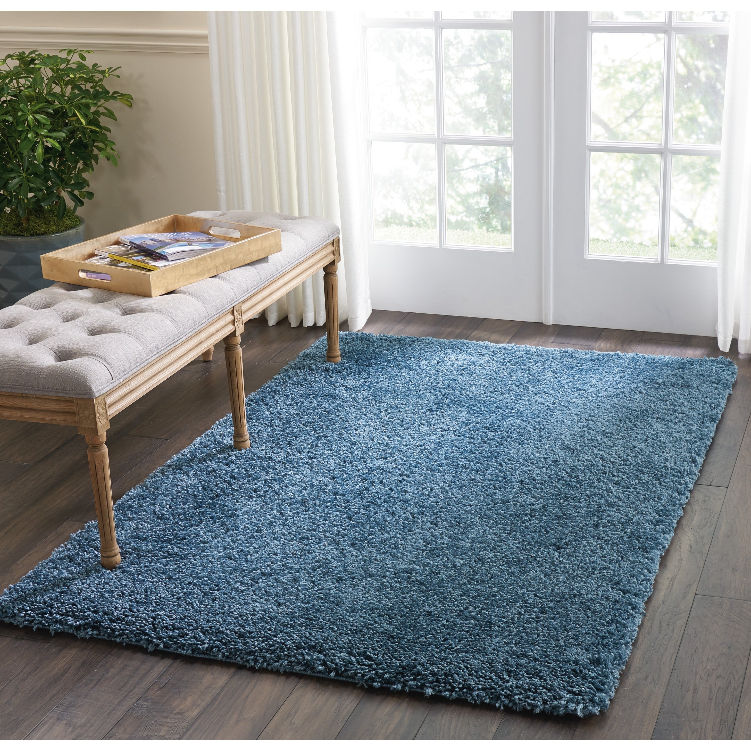 Tapis moderne en peluche solide Nourison Malibu Shag