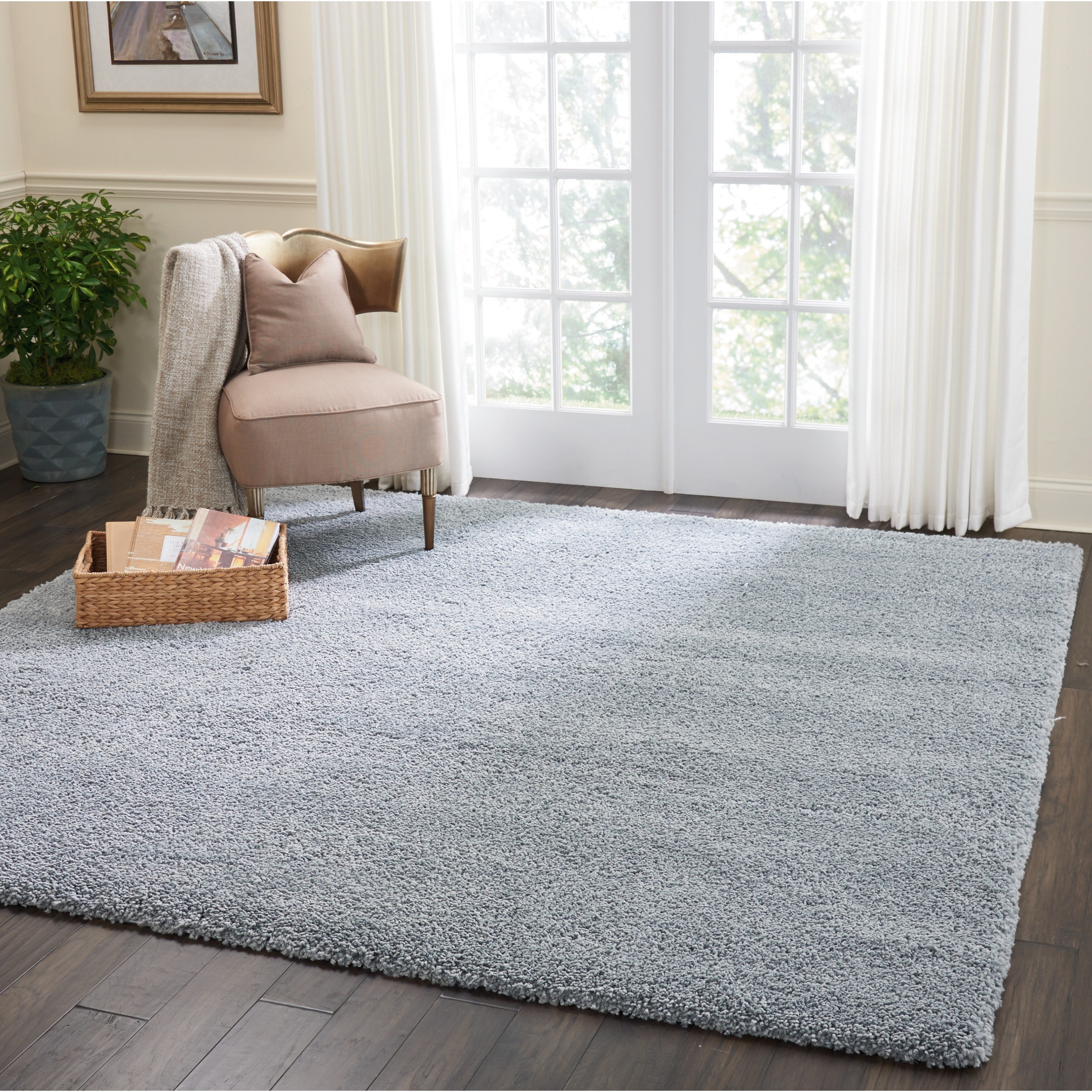 Tapis moderne en peluche solide Nourison Malibu Shag