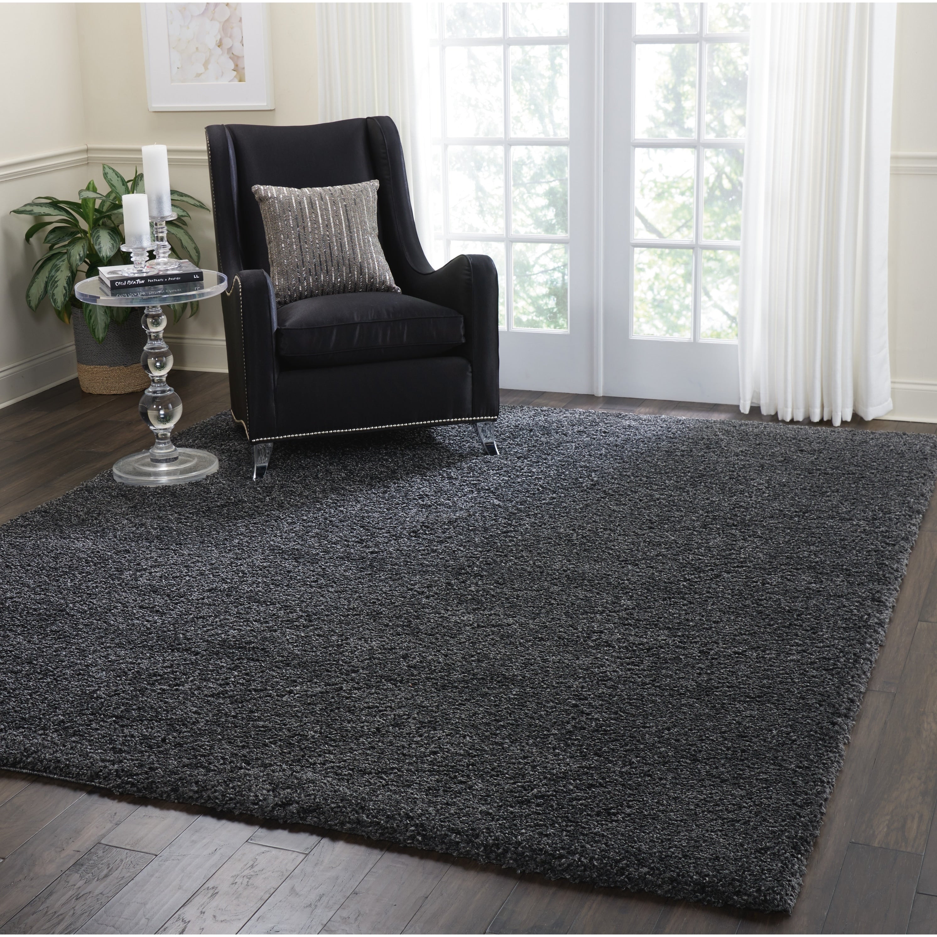 Tapis moderne en peluche solide Nourison Malibu Shag
