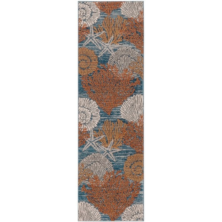 Tapis Nourison Pompéi Coastal Beach Coquillages et corail