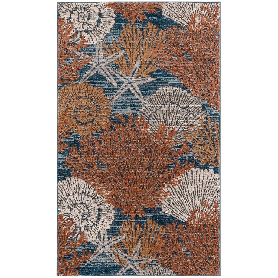 Tapis Nourison Pompéi Coastal Beach Coquillages et corail