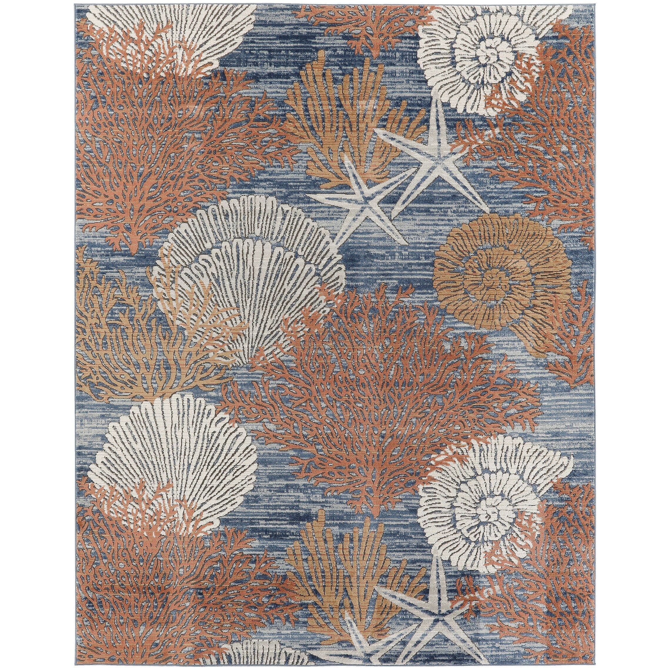 Tapis Nourison Pompéi Coastal Beach Coquillages et corail