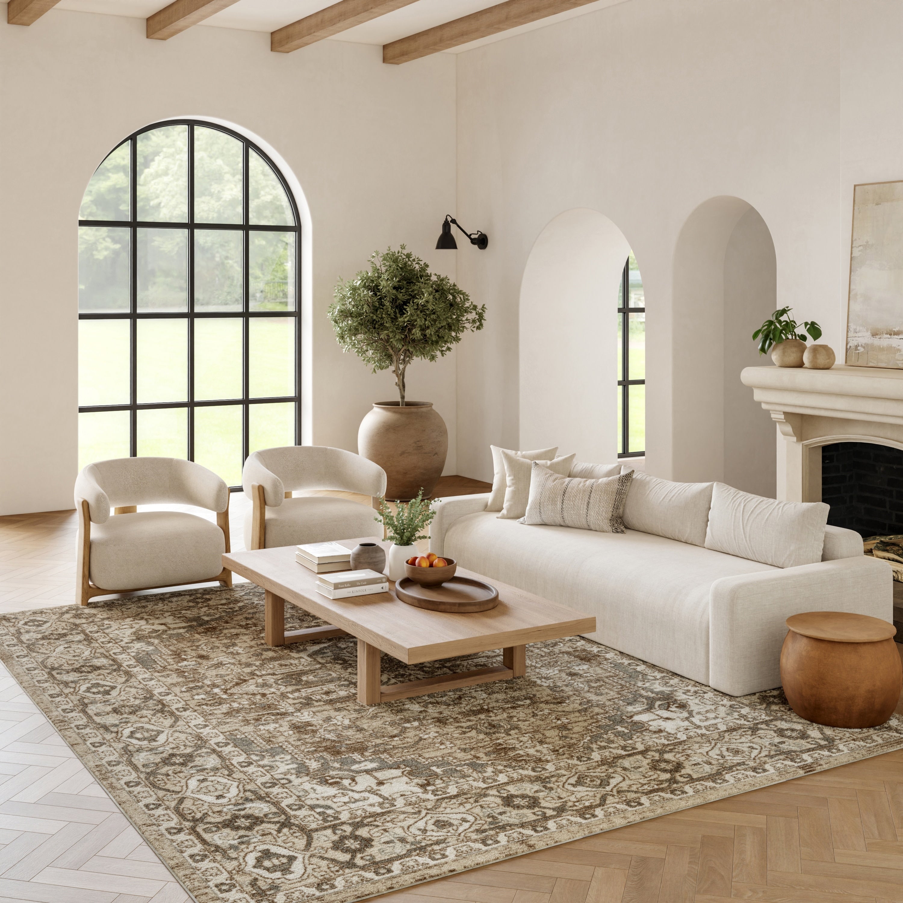 Tapis persan d'intérieur Nourison Quarry uniquement.