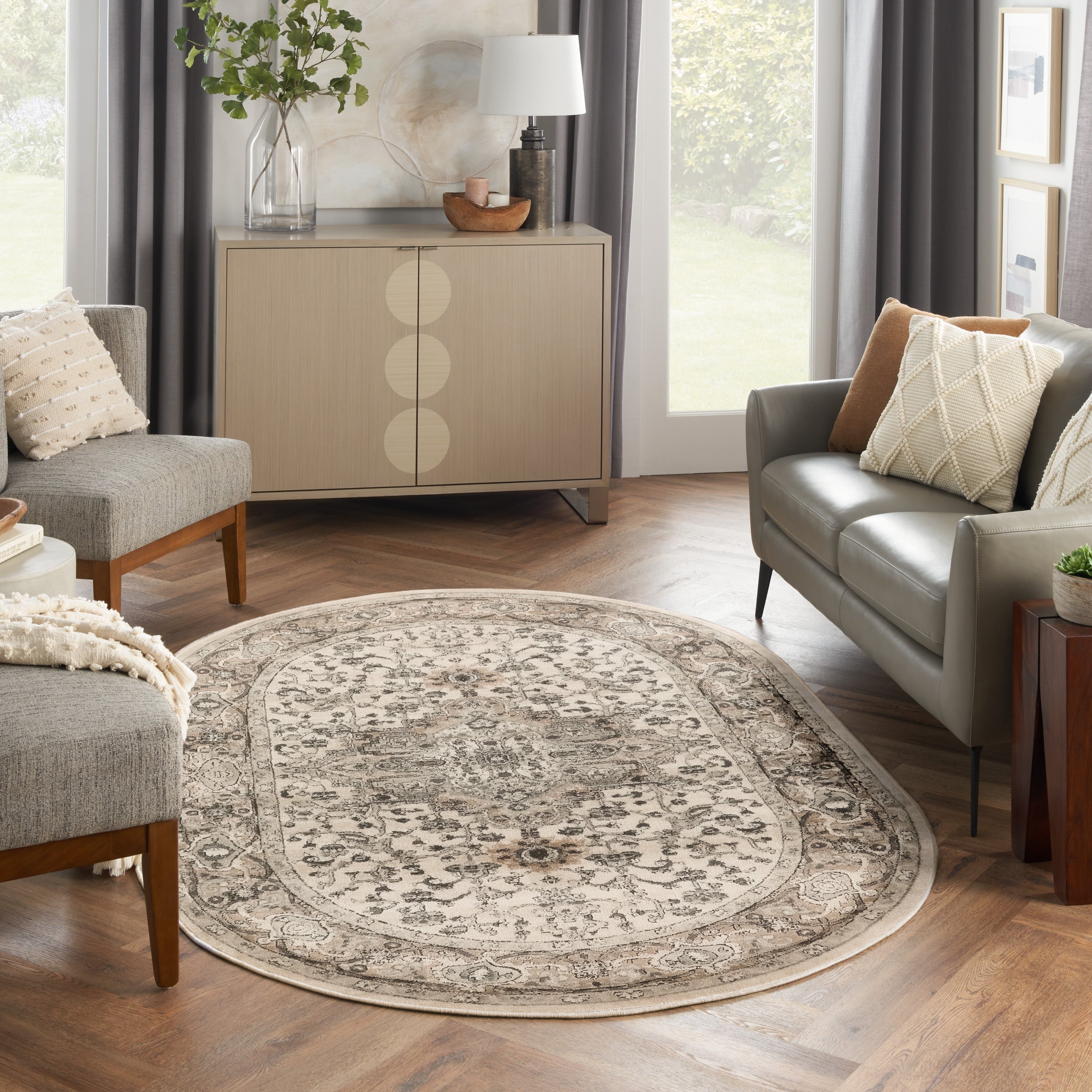 Tapis persan d'intérieur Nourison Quarry uniquement.