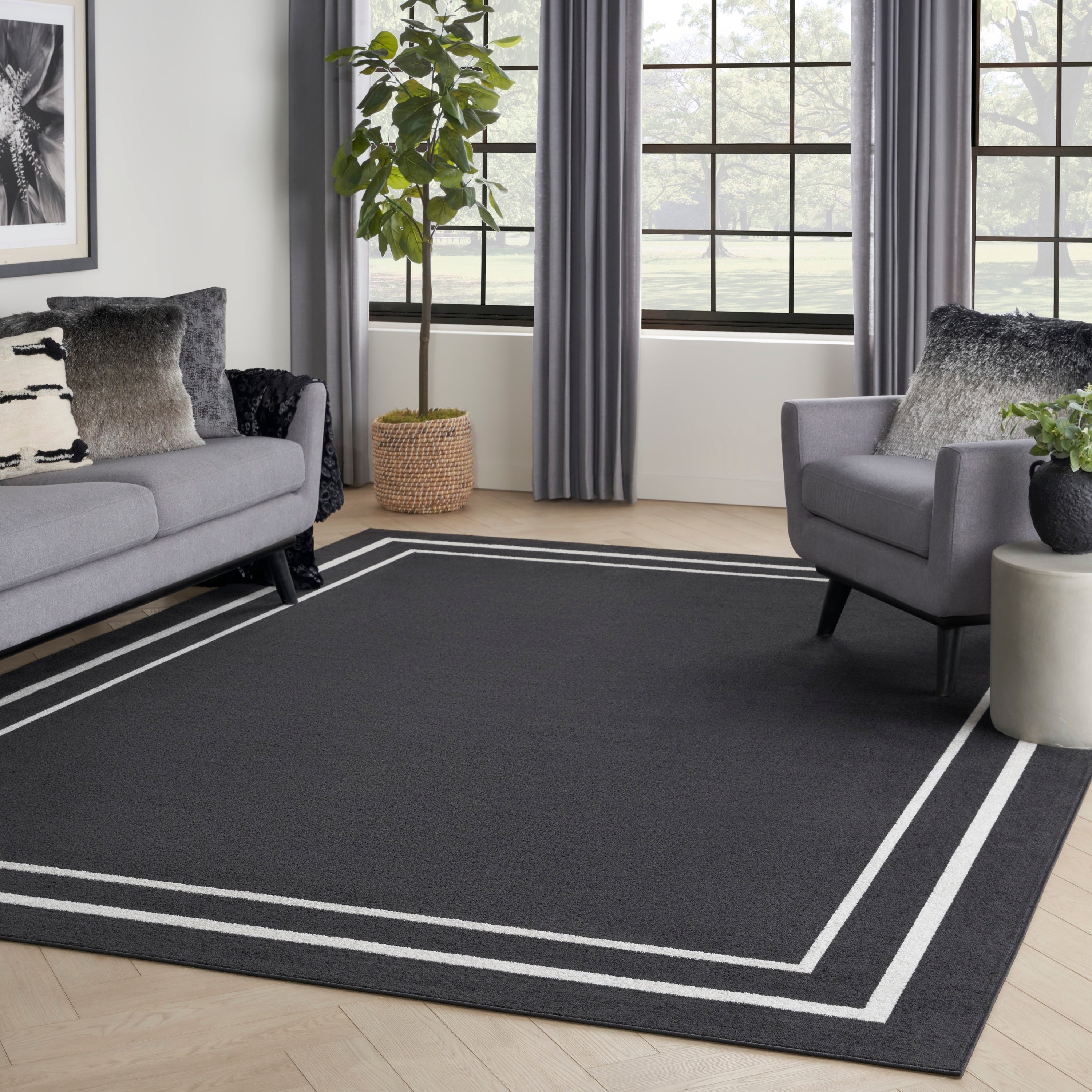 Tapis d'intérieur/extérieur uni Nourison Sandy