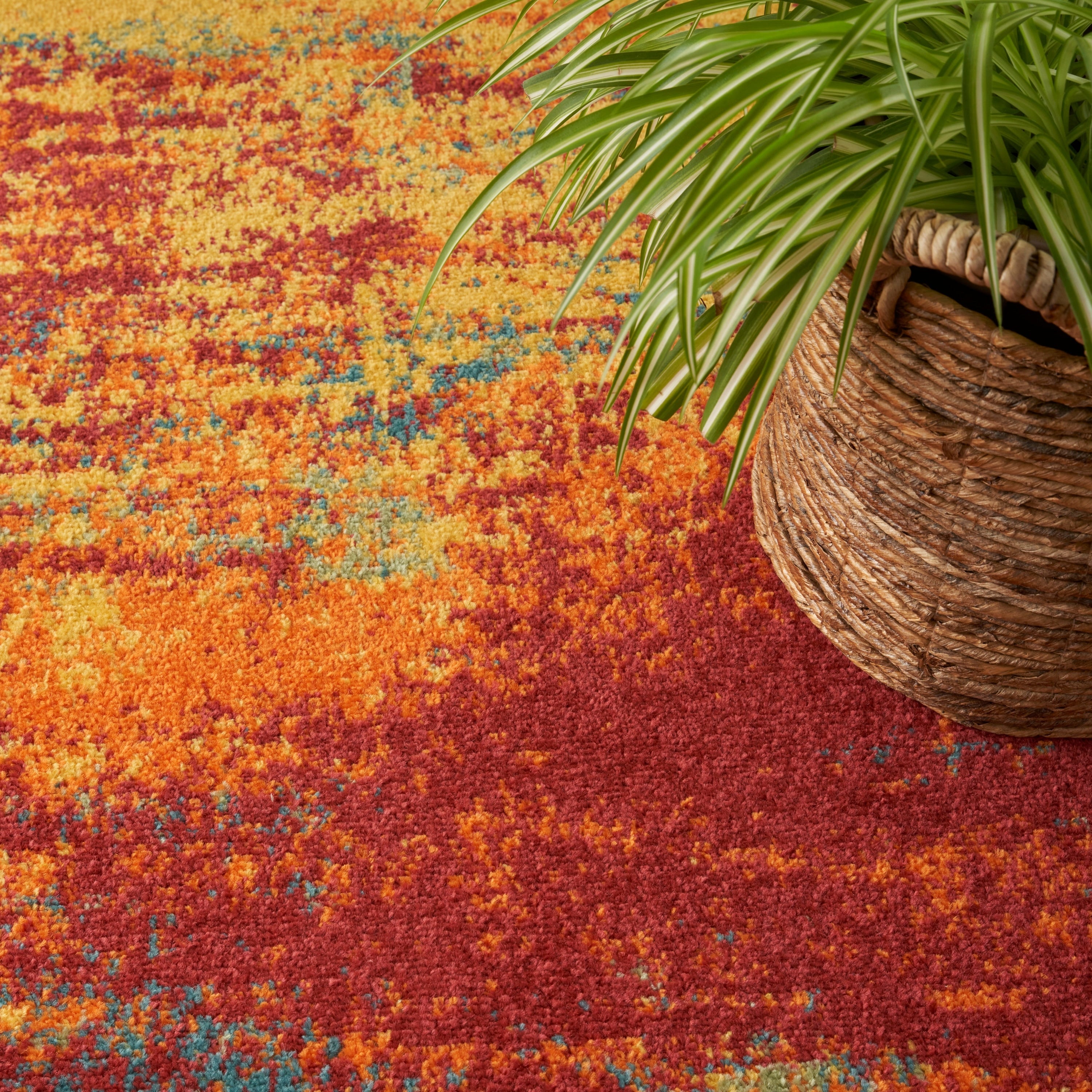 Tapis abstrait d'intérieur/extérieur Nourison Sandy