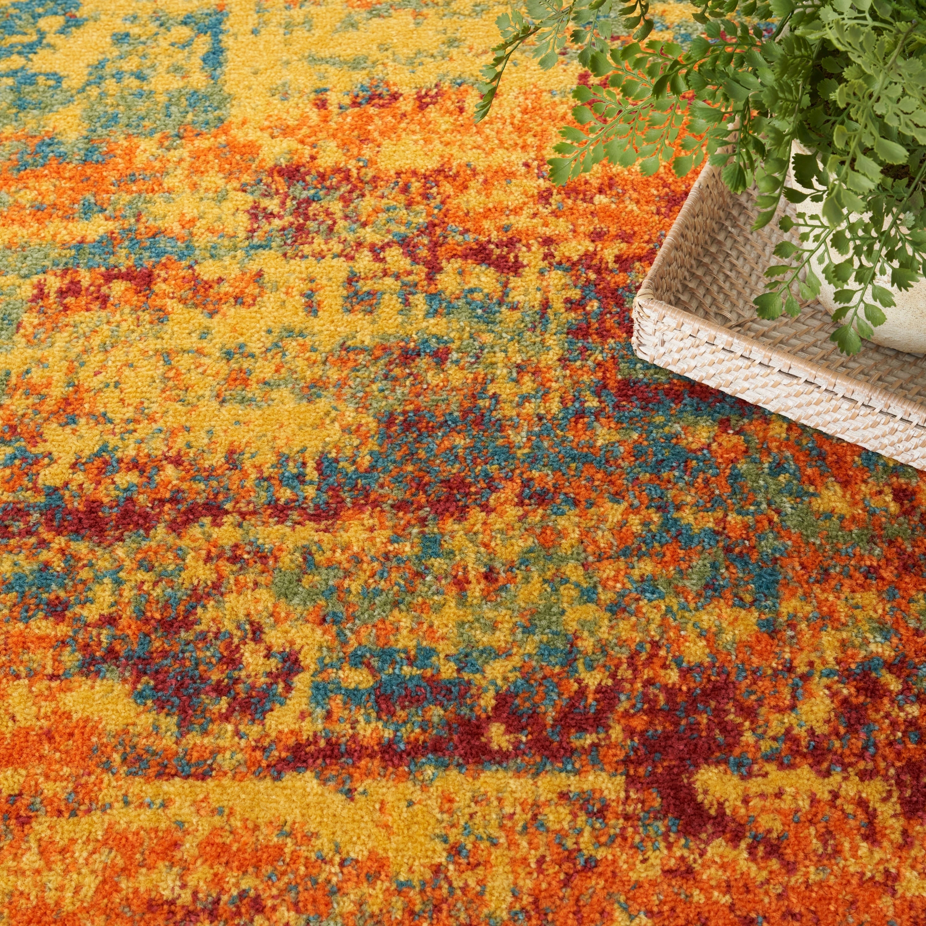 Tapis abstrait d'intérieur/extérieur Nourison Sandy