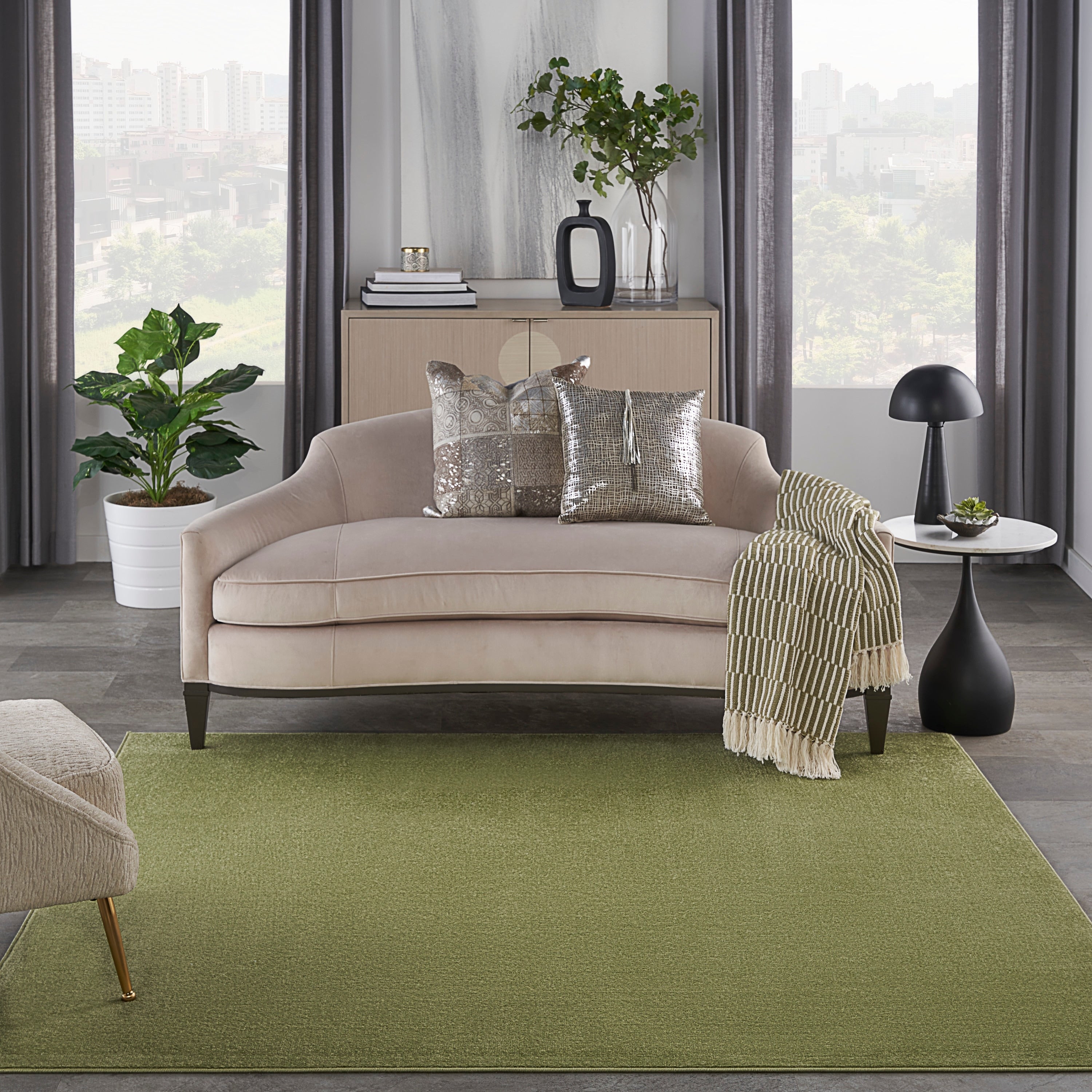 Tapis d'intérieur/extérieur moderne et solide Nourison