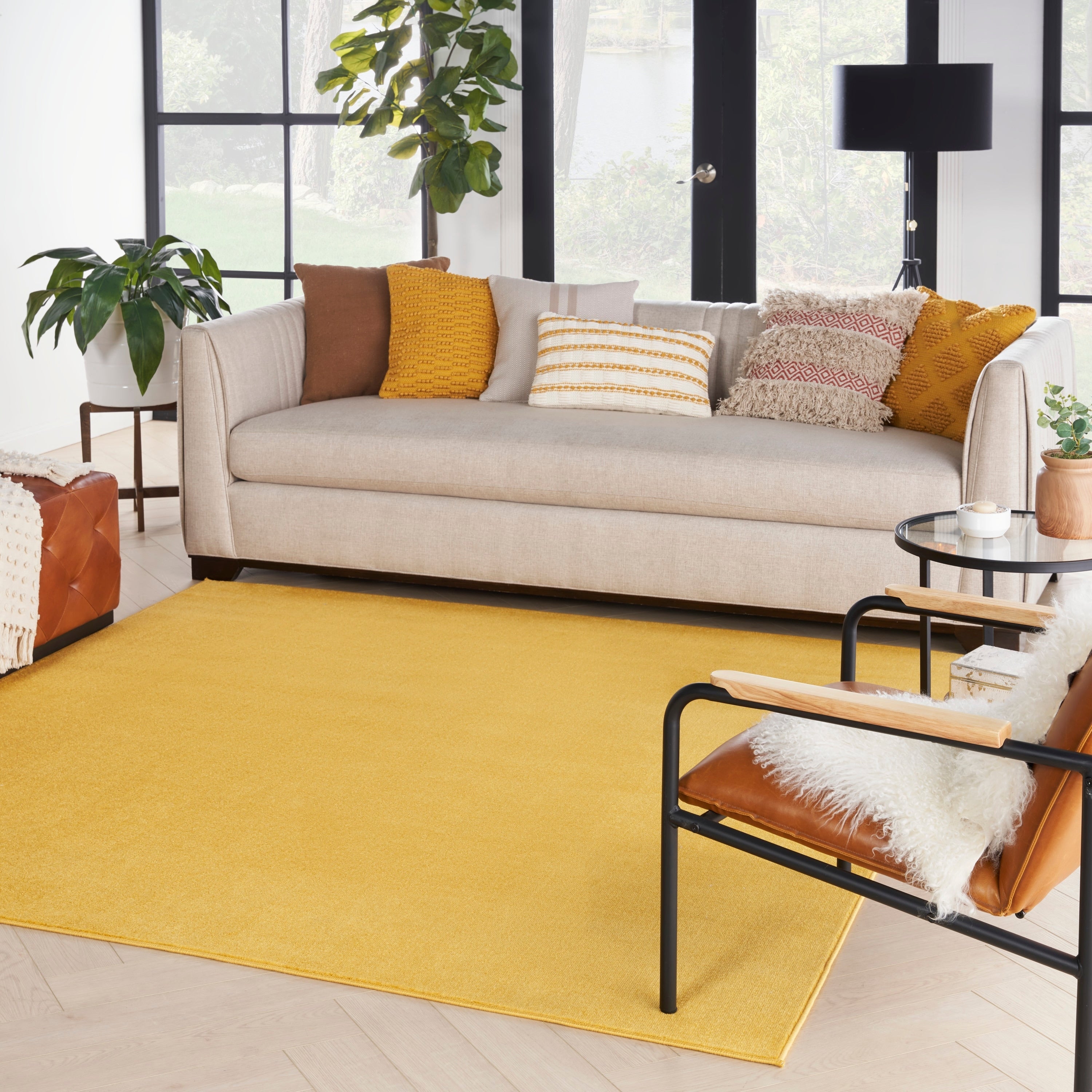 Tapis d'intérieur/extérieur moderne et solide Nourison