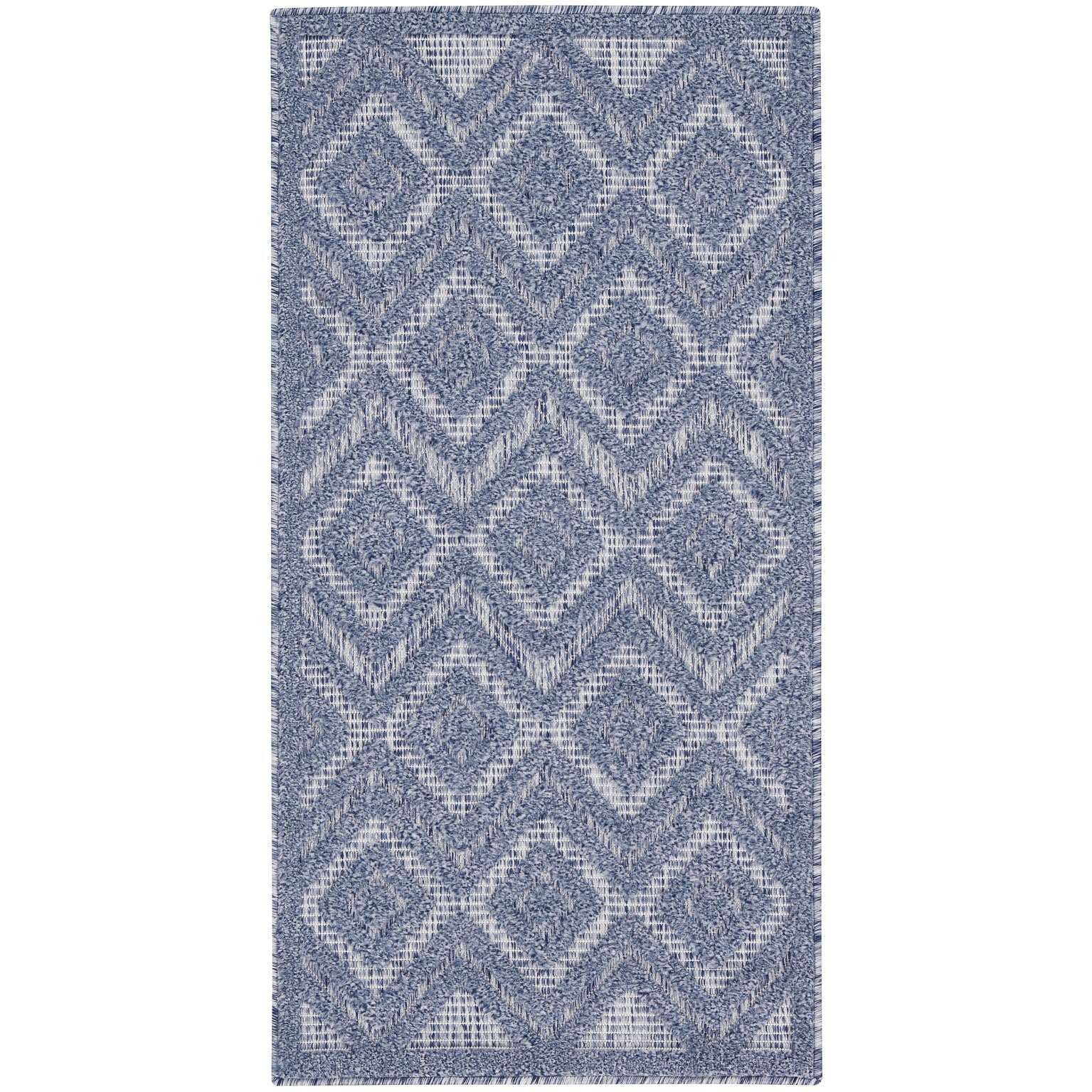 Tapis géométrique polyvalent à tissage plat pour intérieur/extérieur Nourison