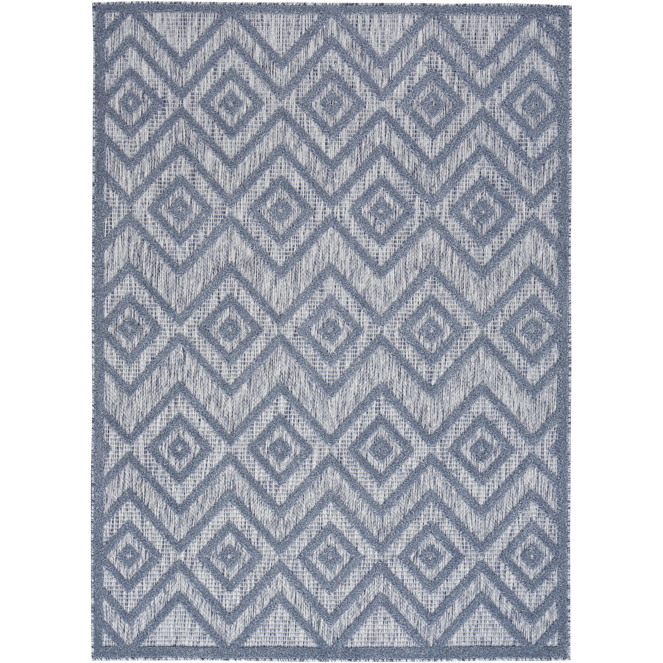 Tapis géométrique polyvalent à tissage plat pour intérieur/extérieur Nourison