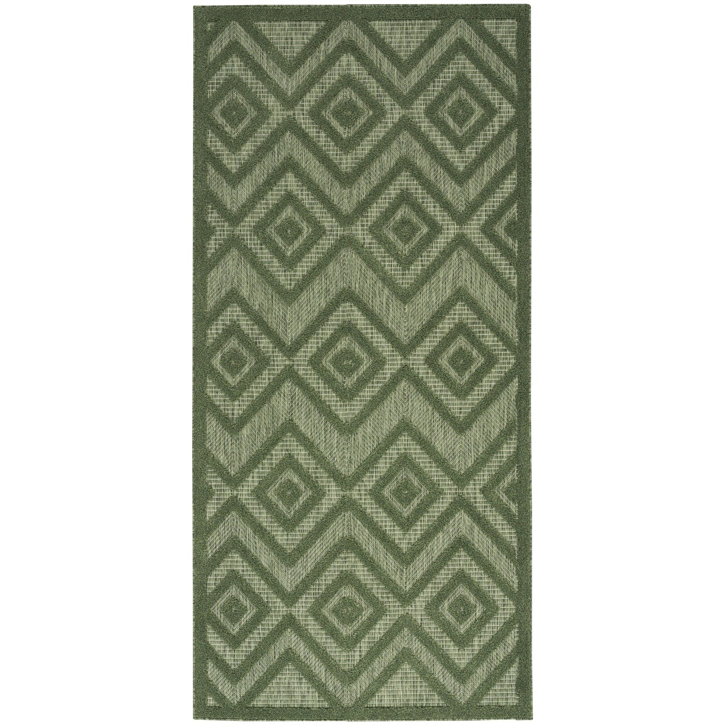 Tapis géométrique polyvalent à tissage plat pour intérieur/extérieur Nourison