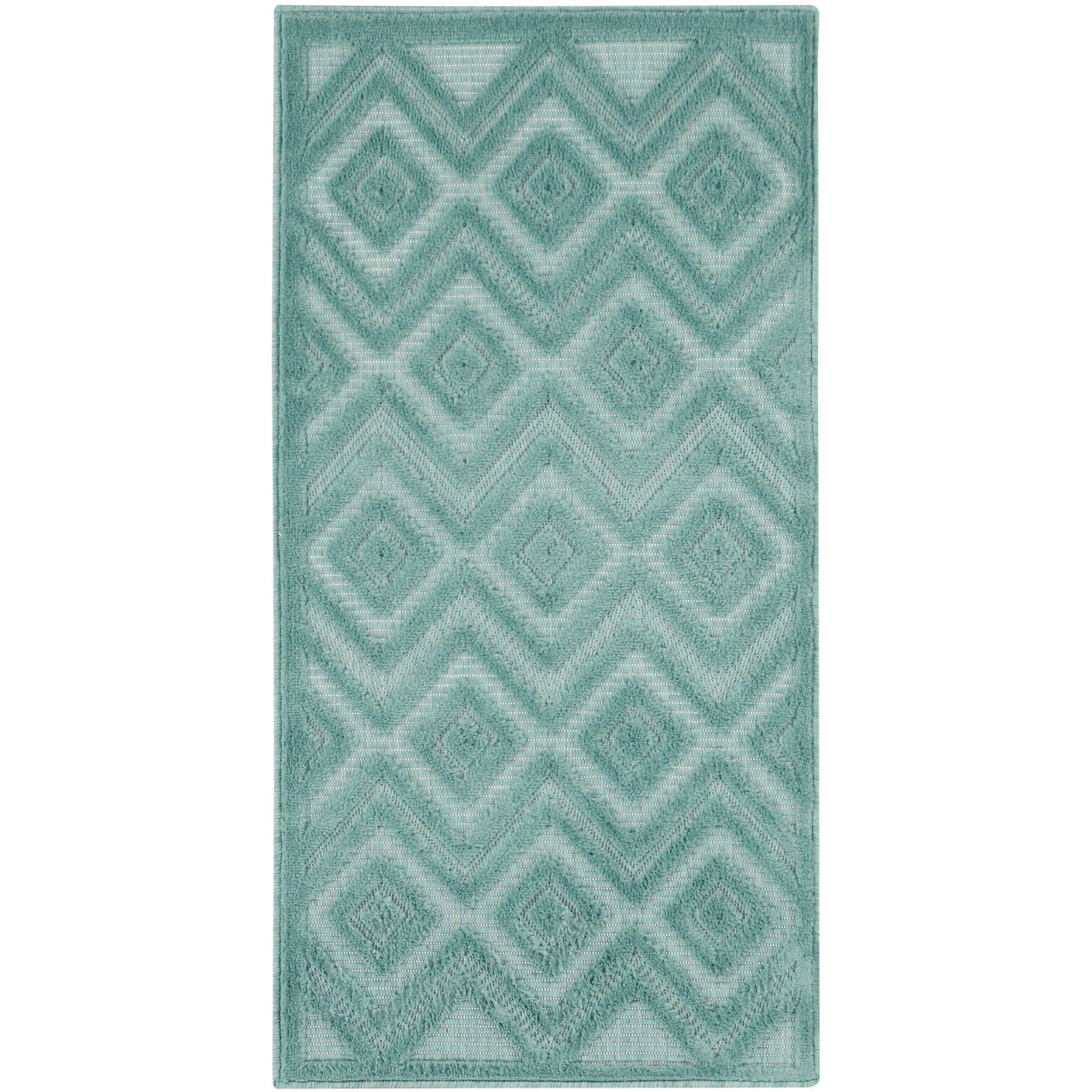 Tapis géométrique polyvalent à tissage plat pour intérieur/extérieur Nourison