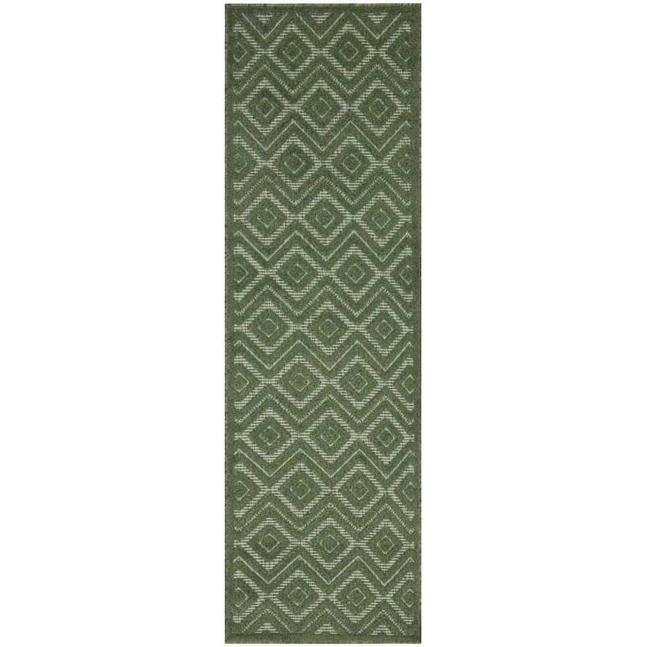 Tapis géométrique polyvalent à tissage plat pour intérieur/extérieur Nourison