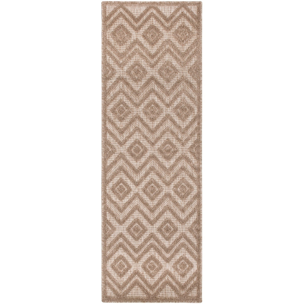 Tapis géométrique polyvalent à tissage plat pour intérieur/extérieur Nourison