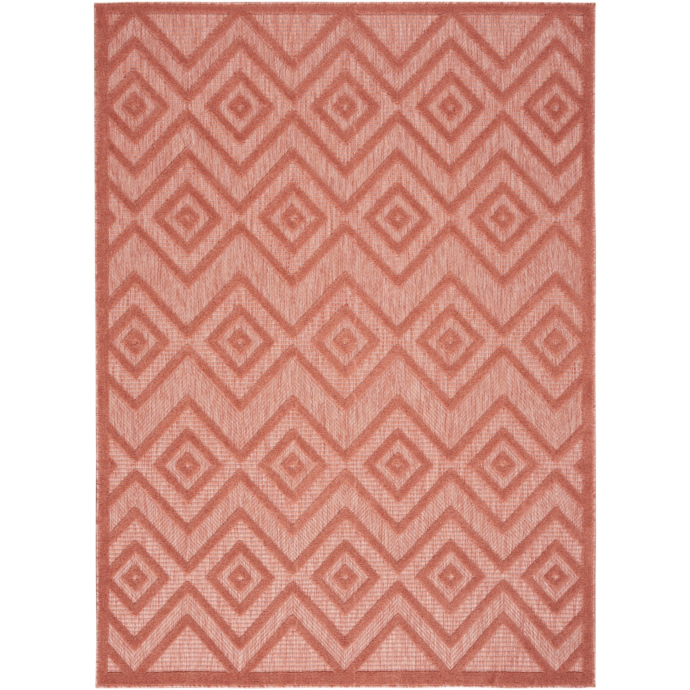 Tapis géométrique polyvalent à tissage plat pour intérieur/extérieur Nourison