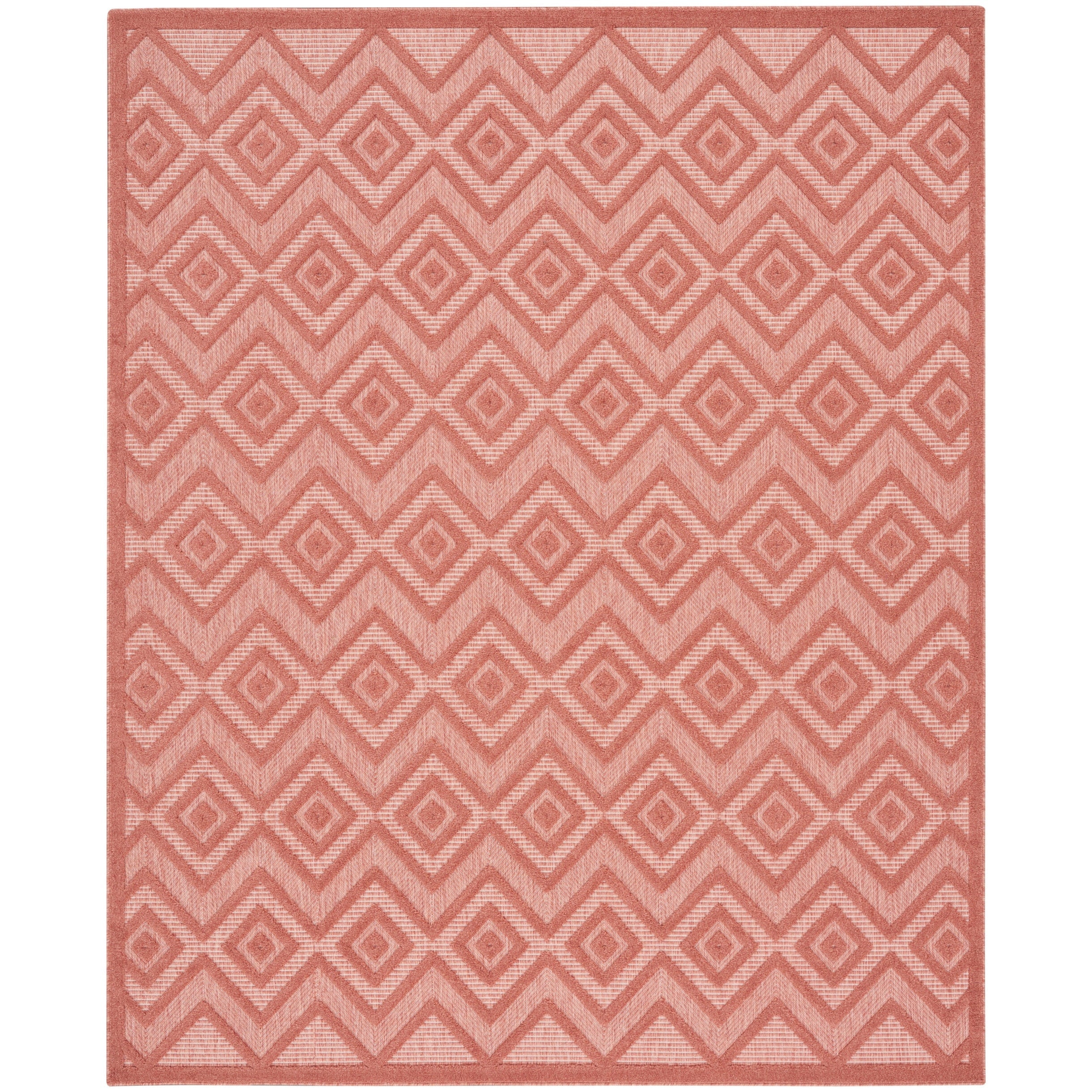 Tapis géométrique polyvalent à tissage plat pour intérieur/extérieur Nourison