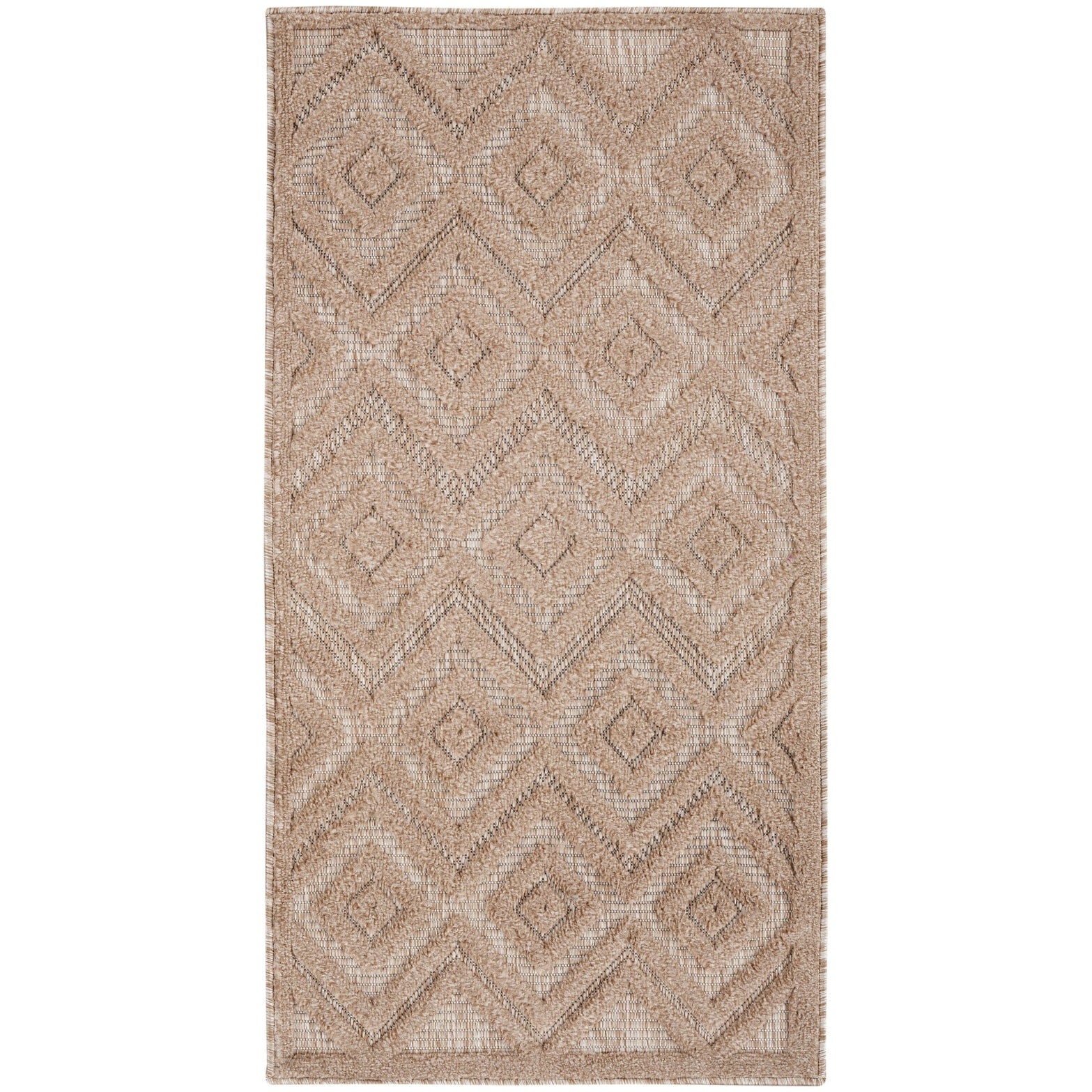 Tapis géométrique polyvalent à tissage plat pour intérieur/extérieur Nourison