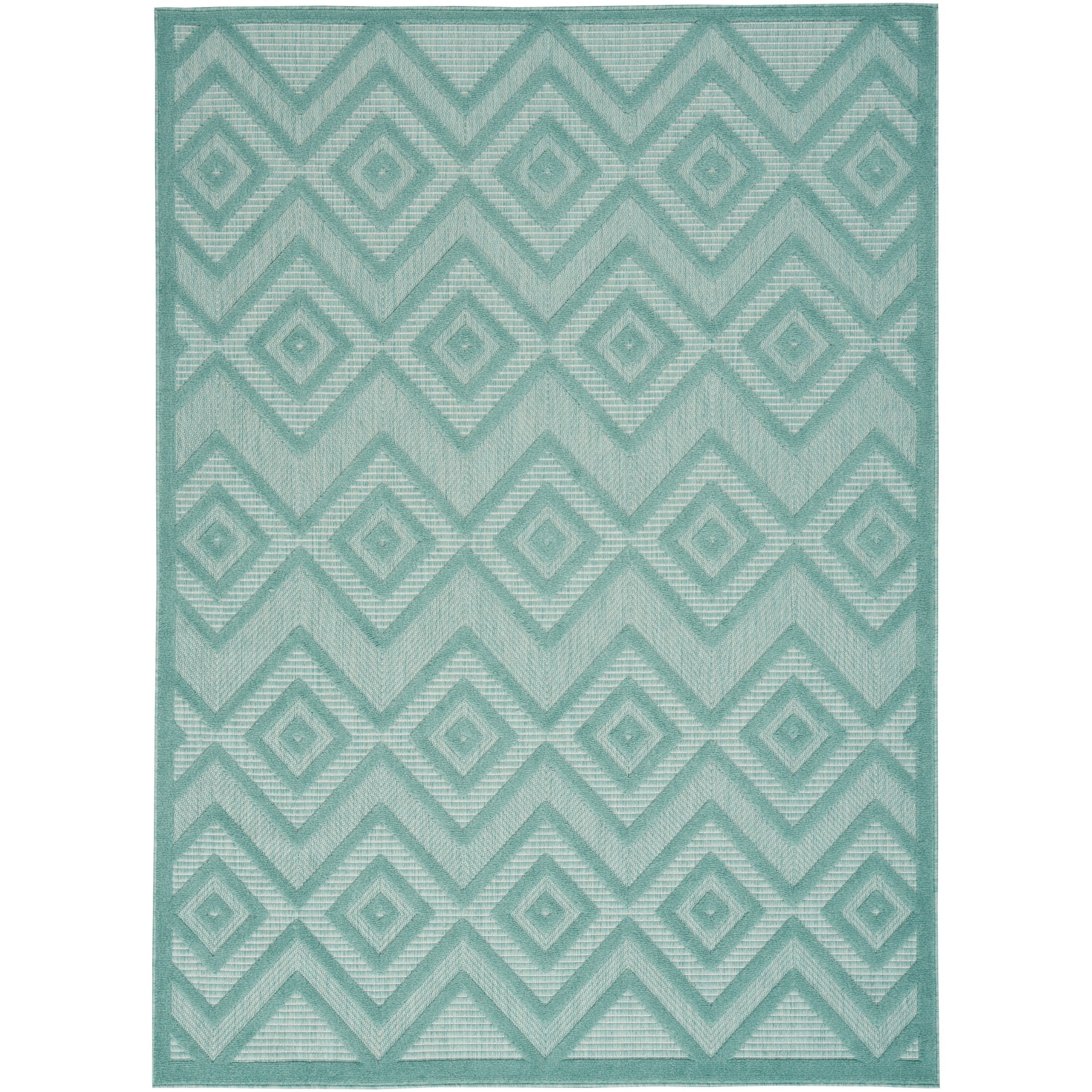 Tapis géométrique polyvalent à tissage plat pour intérieur/extérieur Nourison