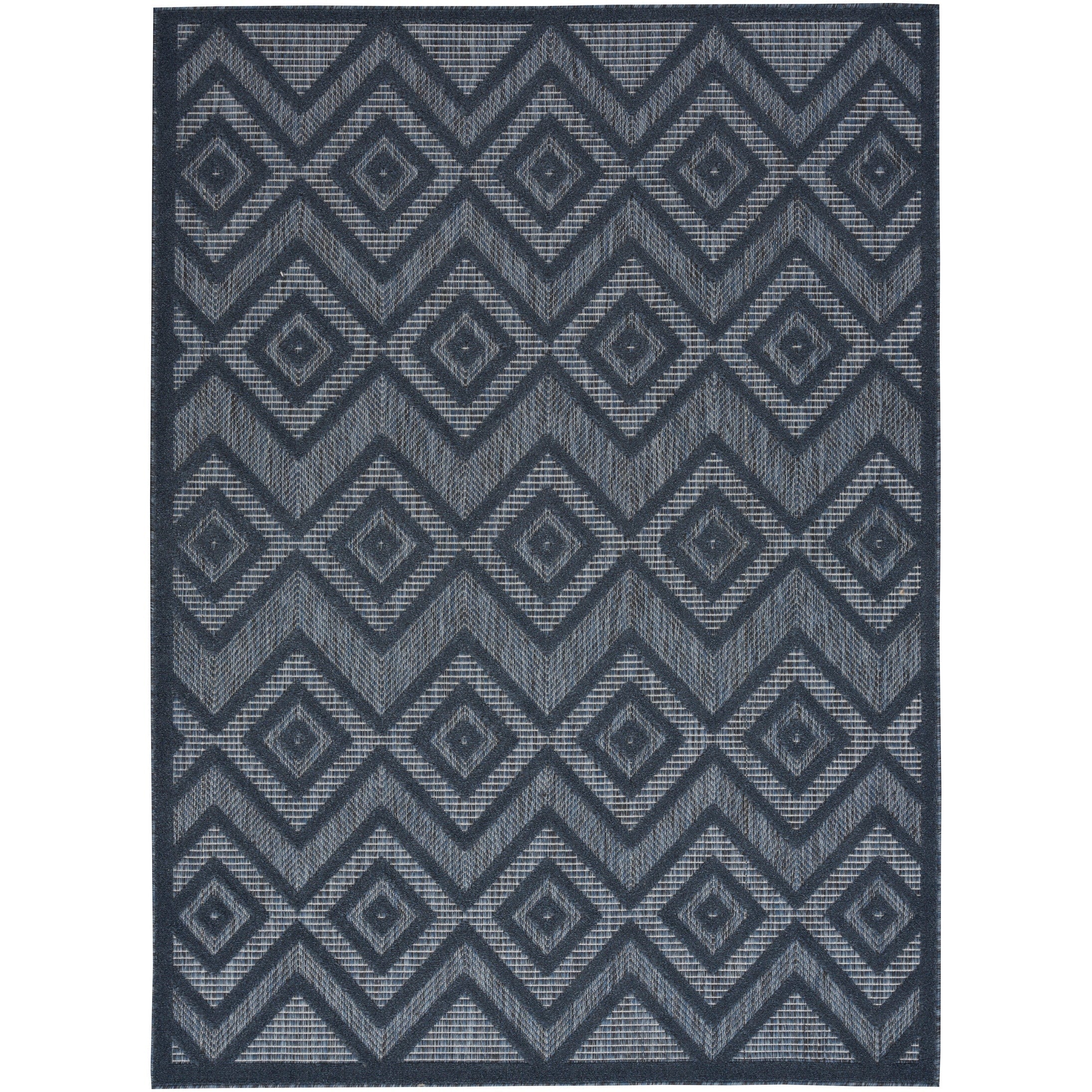 Tapis géométrique polyvalent à tissage plat pour intérieur/extérieur Nourison