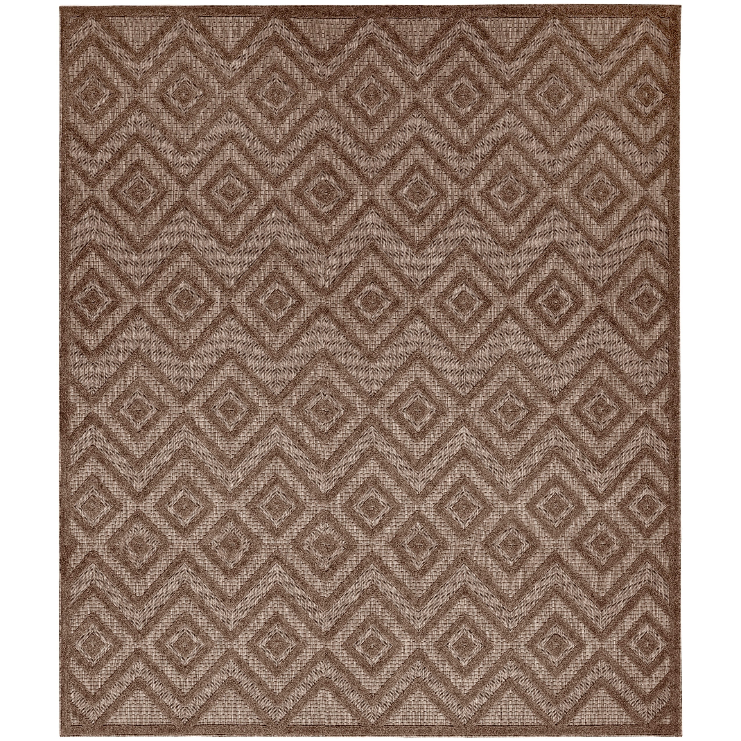 Tapis géométrique polyvalent à tissage plat pour intérieur/extérieur Nourison
