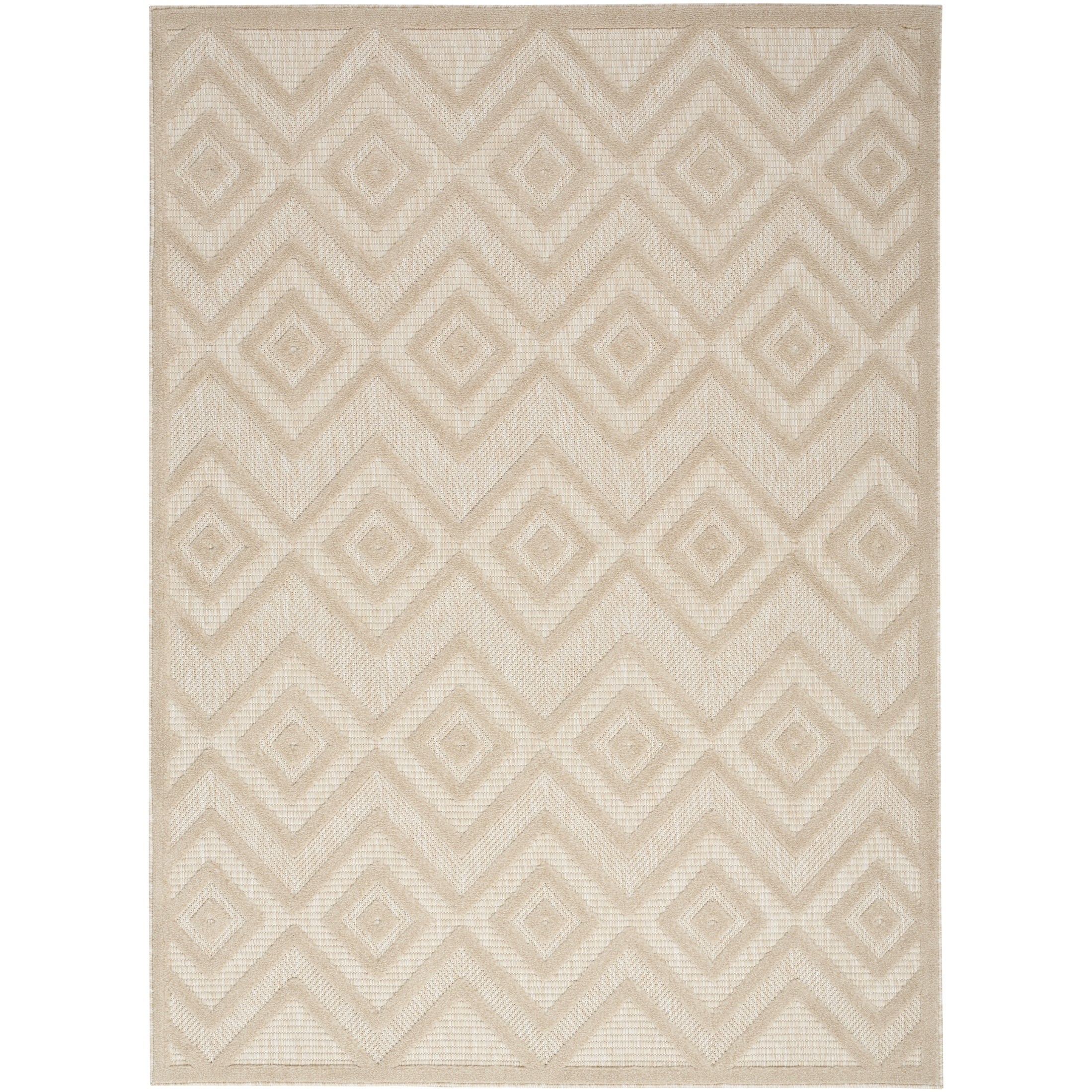 Tapis géométrique polyvalent à tissage plat pour intérieur/extérieur Nourison