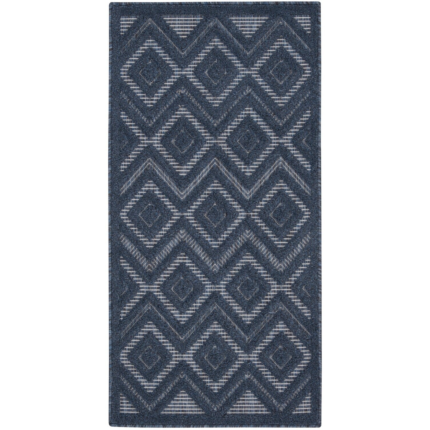 Tapis géométrique polyvalent à tissage plat pour intérieur/extérieur Nourison