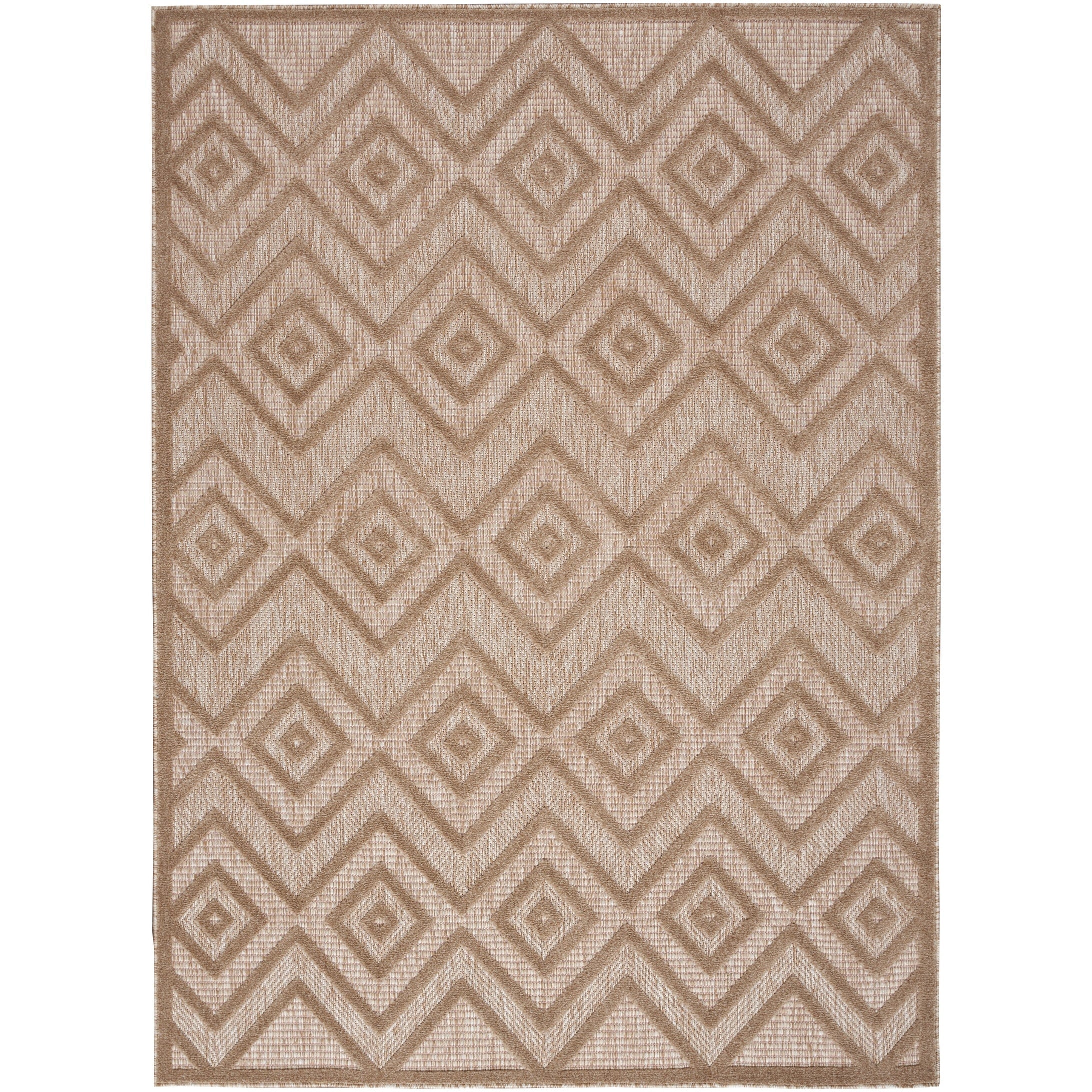 Tapis géométrique polyvalent à tissage plat pour intérieur/extérieur Nourison